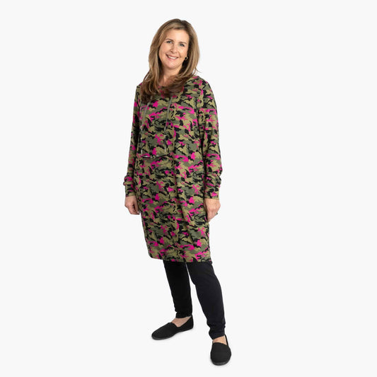 Dilly Dally Brushed Sweater Knit Lounge Dress - - DillyDallyLoungeDress_CamoOrchid_01_2a6f0528-83fe-4e14-96d9-1a94b894e642