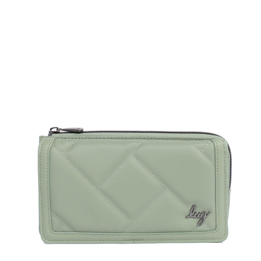 Surrey Satin Luxe VL RFID Wallet - - SurreySatin_SageSatinVL_01