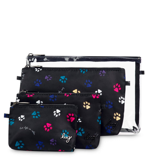 Tackle 4pc Storage Pouches - - TacklePouches_Paws_Black_01