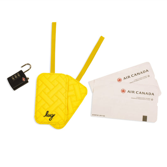 Baggage Claim Luggage Tag 2pc Set - - Bc_Tag_Yellow_Lifestyle_01