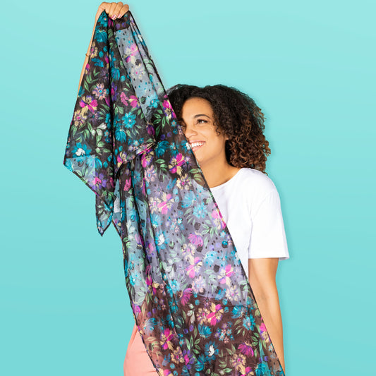 Twist Lightweight Printed Shawl - - Twist_feature00