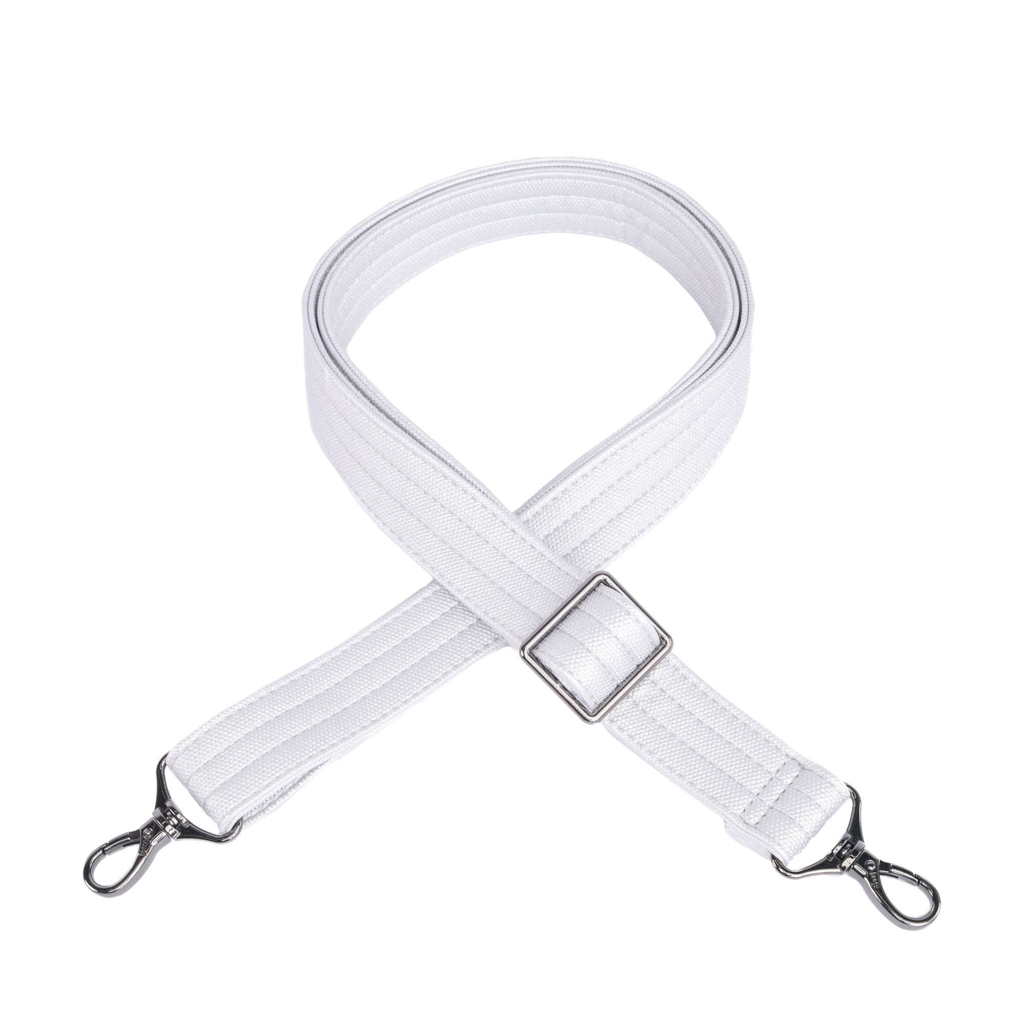 Adjustable Matte Luxe VL Bag Strap - 1.25" - METALLIC SILVER - 1.25MatteLuxeStrap_MetallicSilver_01