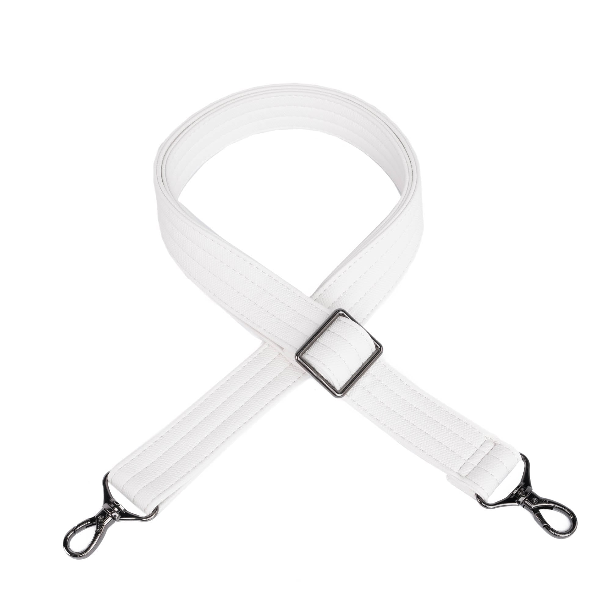 Adjustable Matte Luxe VL Bag Strap - 1.25" - WHITE - 1.25MatteLuxeStrap_White_01