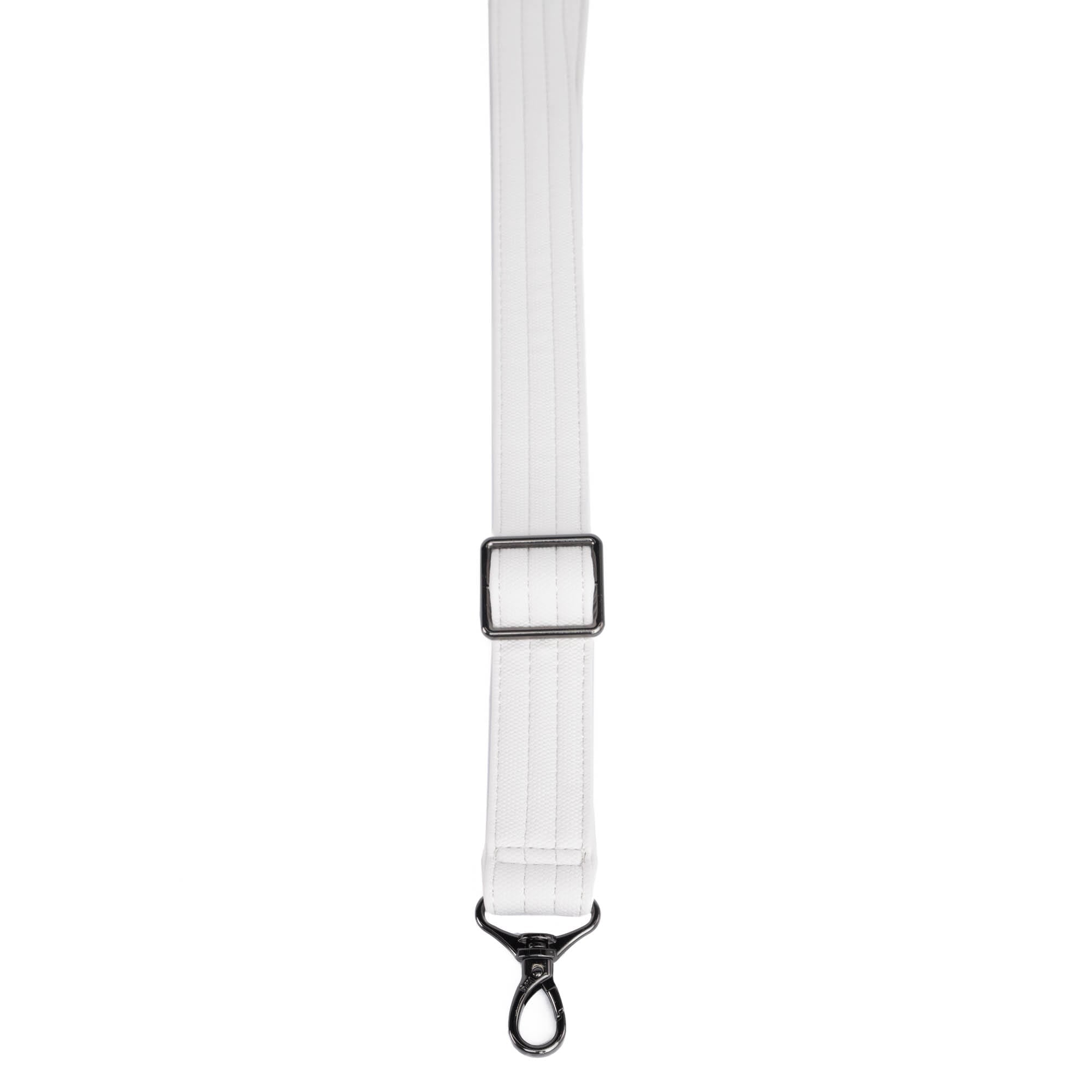 Adjustable Matte Luxe VL Bag Strap - 1.25" - WHITE - 1.25MatteLuxeStrap_White_02