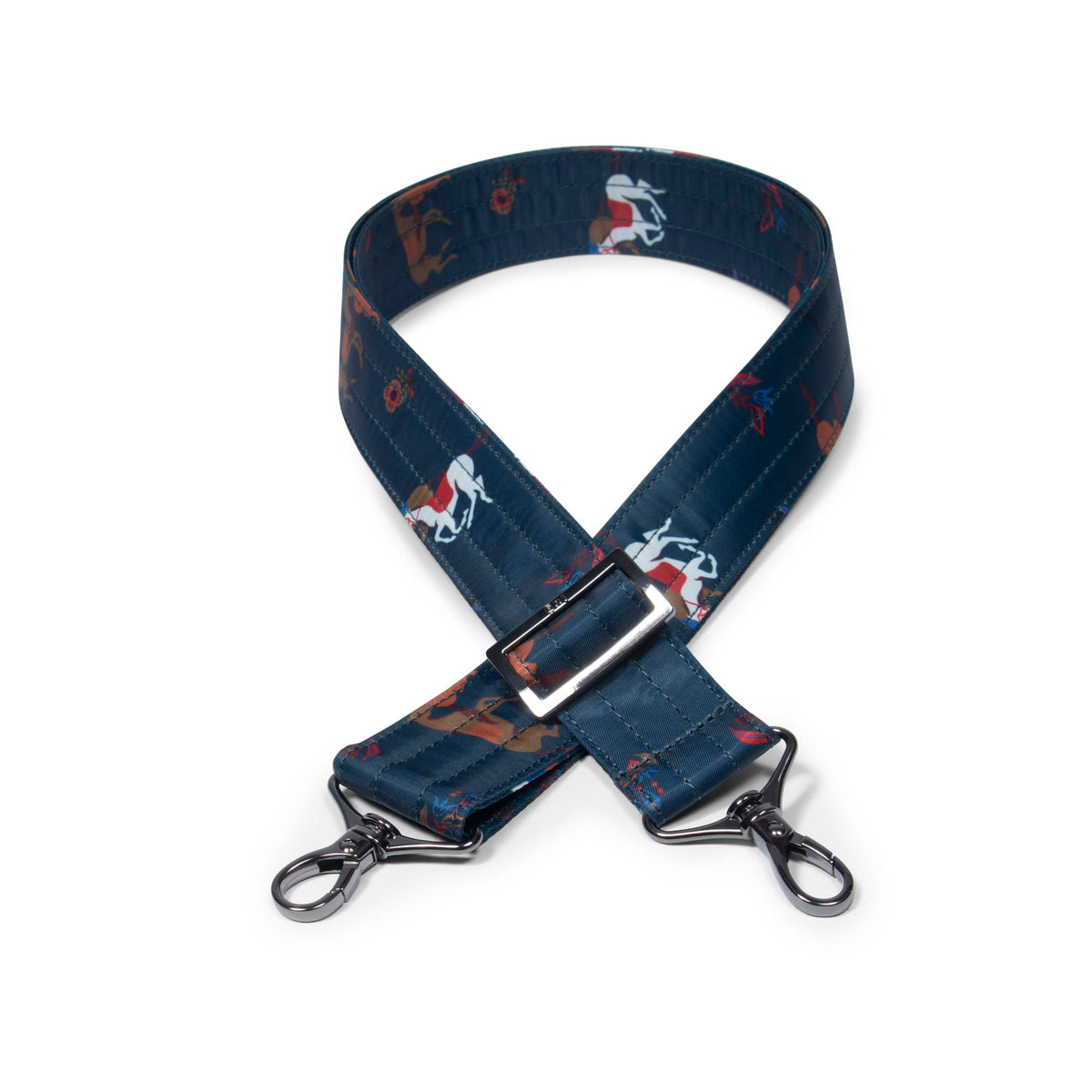 Adjustable Bag Strap - 1.5&quot; - HORSES NAVY - 1.5_Straps_HorsesNavy_1