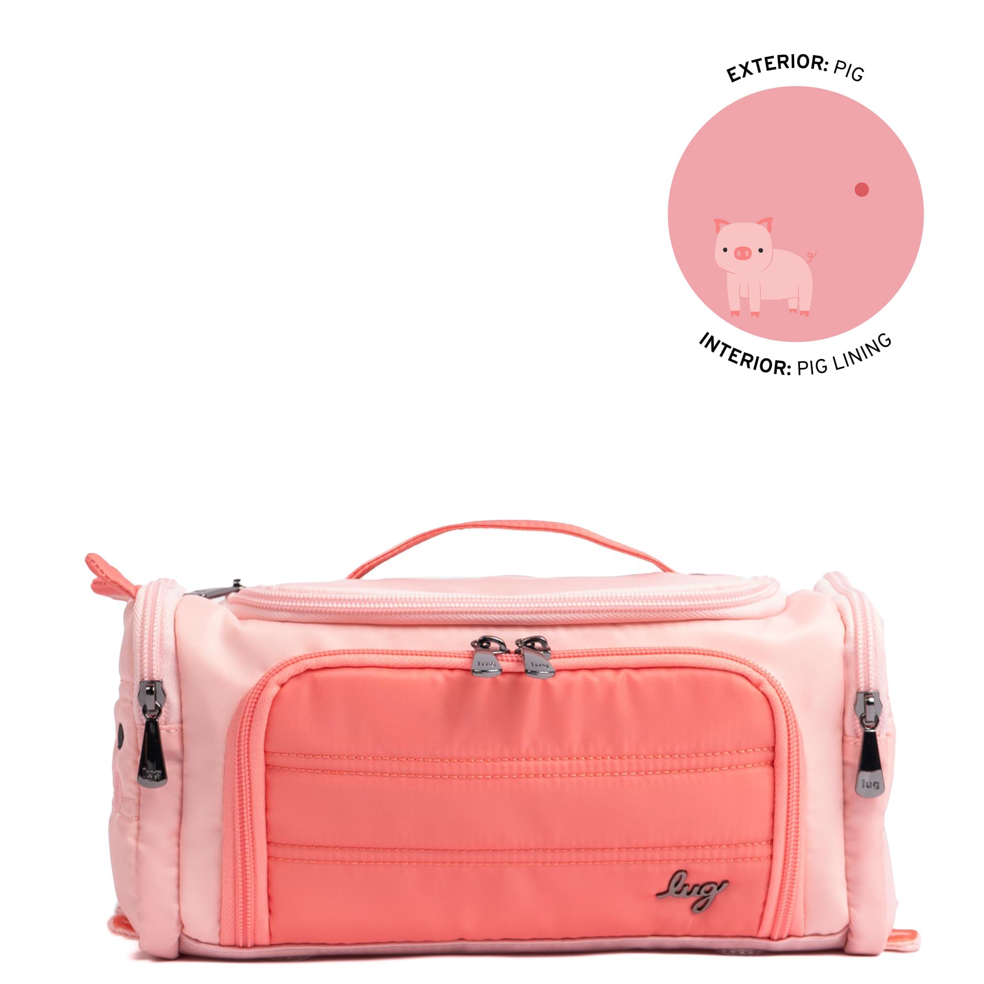 Trolley Friends Cosmetic Case - PIG - 14218_TrolleyFriends_Pig_Angle_01