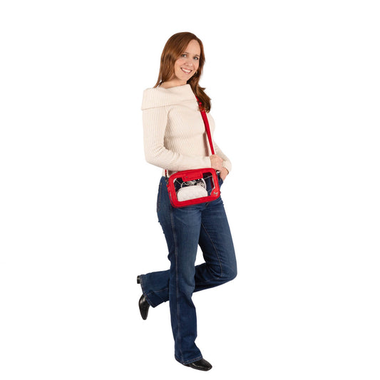 Carriage Clearview Crossbody Bag - WICKEDLY GREEN - 18424_CarriageClearviewClearview_PoppyRed_BagProportions_02