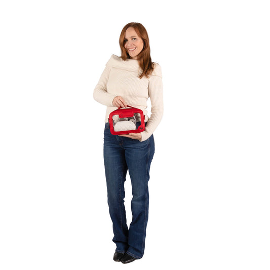 Carriage Clearview Crossbody Bag - WICKEDLY GREEN - 18424_CarriageClearviewClearview_PoppyRed_BagProportions_03