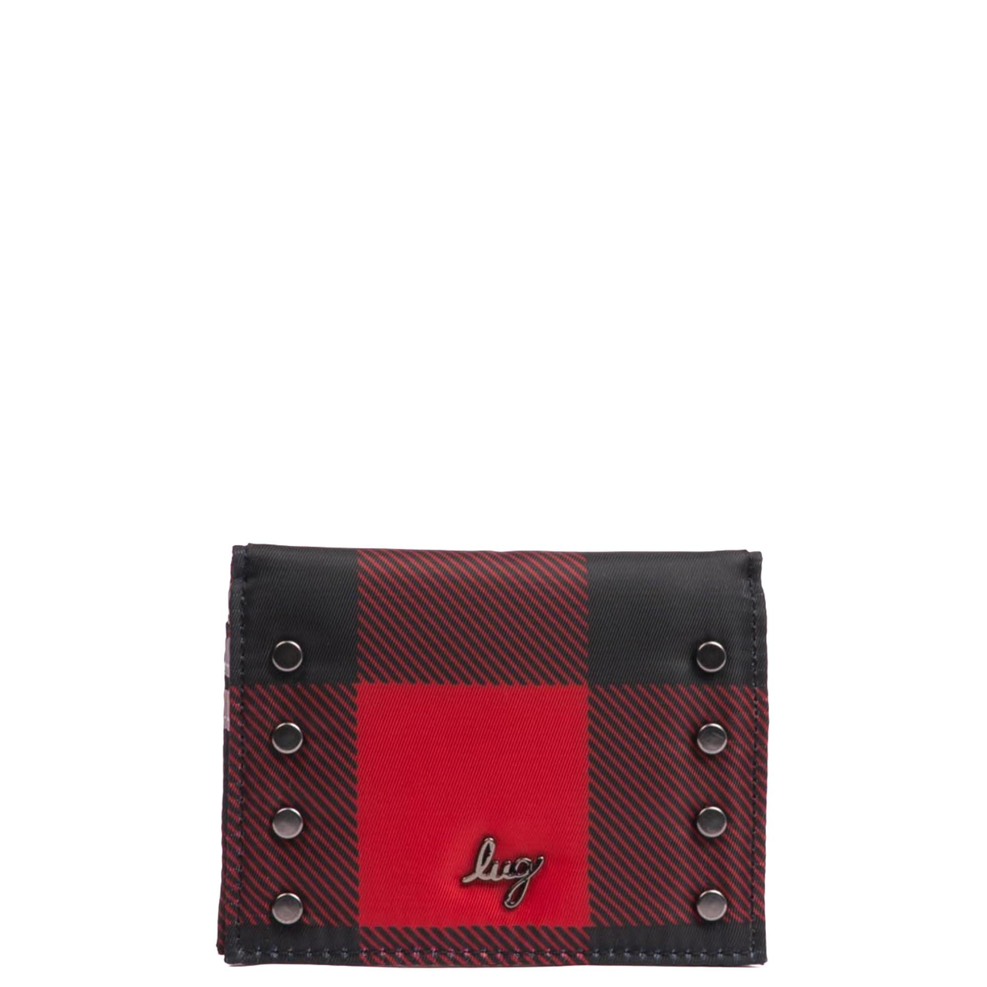 Walkover RFID Wallet - - 22751_Walkover_BuffaloCheckRed_Angle_01