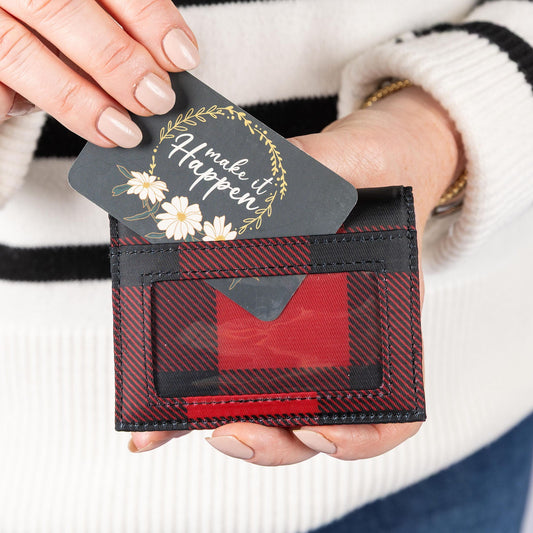 Walkover RFID Wallet - - 22751_Walkover_BuffaloCheckRed_Lifestyle_02