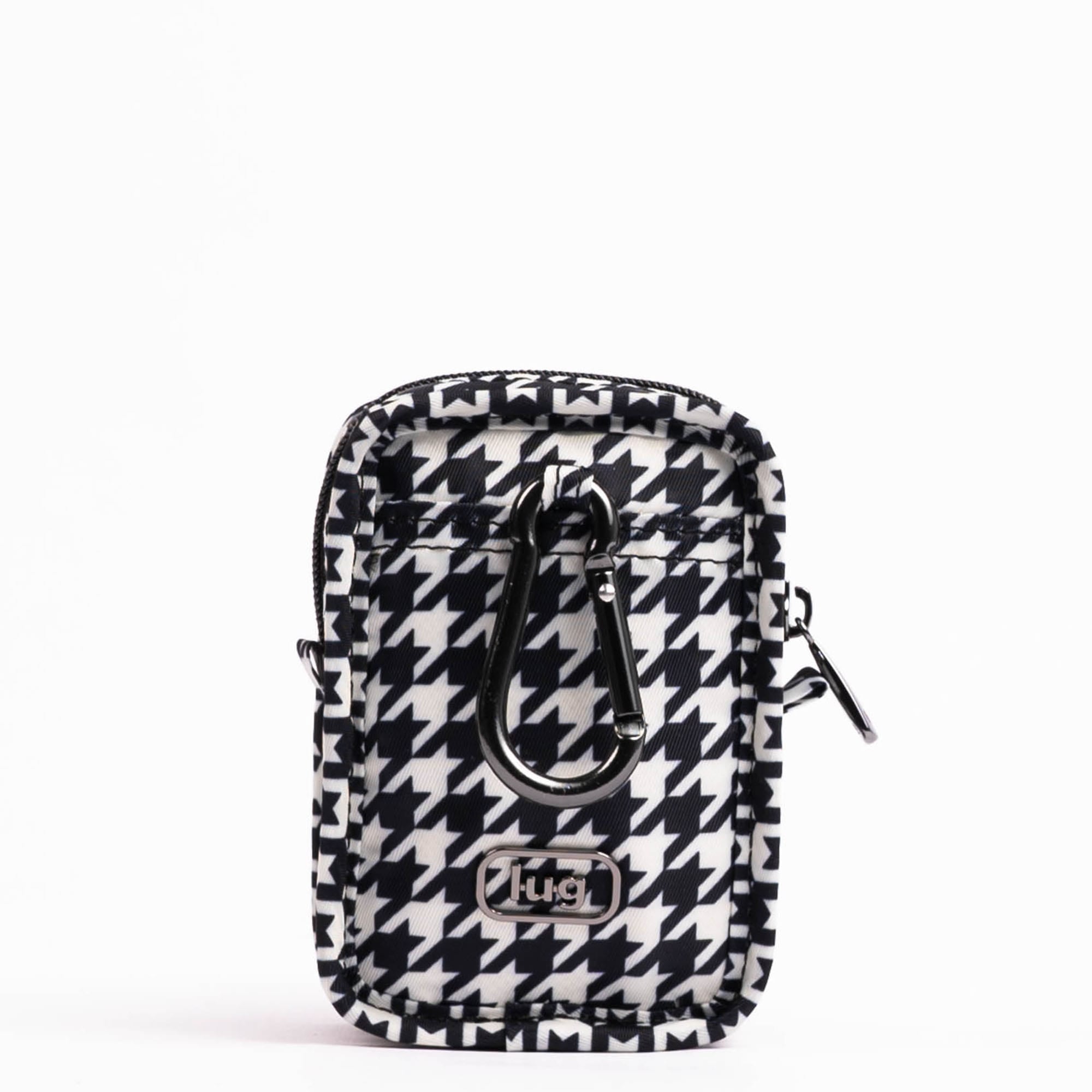 Embroidered Drizzle Zip Storage Pouch - MICRO HOUNDSTOOTH - 23666_DrizzleEmbroidered_MicroHoundstoothBlack_Angle_04