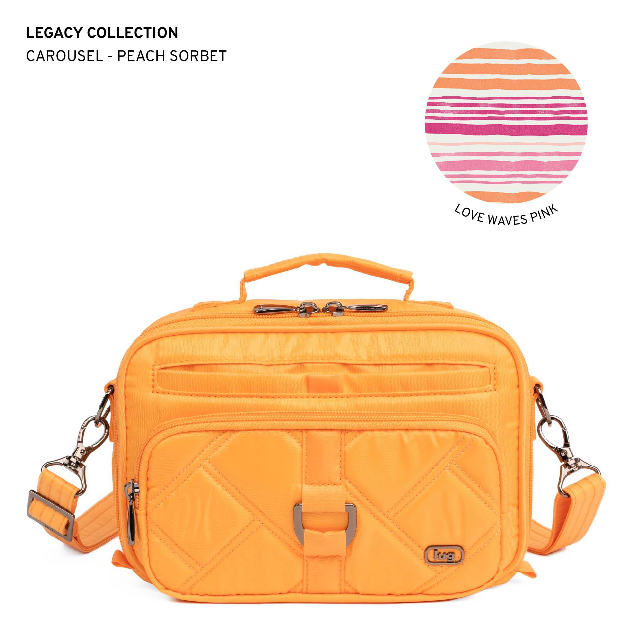 Legacy Collection Carousel Crossbody Bag - PEACH SORBET - 24201_LegacyCarousel_PeachSorbet_Angle_01