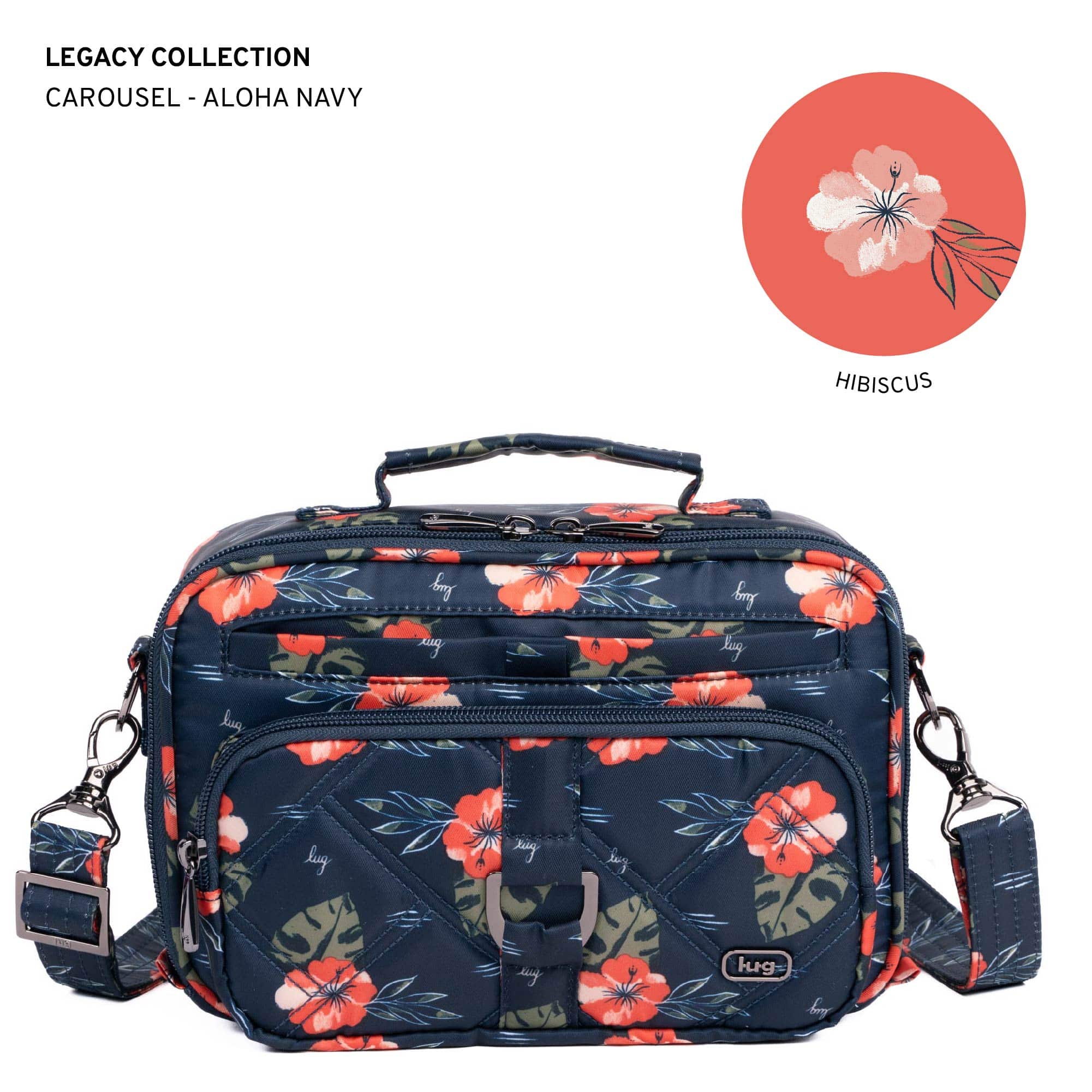 Legacy Collection Carousel Crossbody Bag - ALOHA NAVY - 24202_LegacyCarousel_AlohaNavy_Angle_01