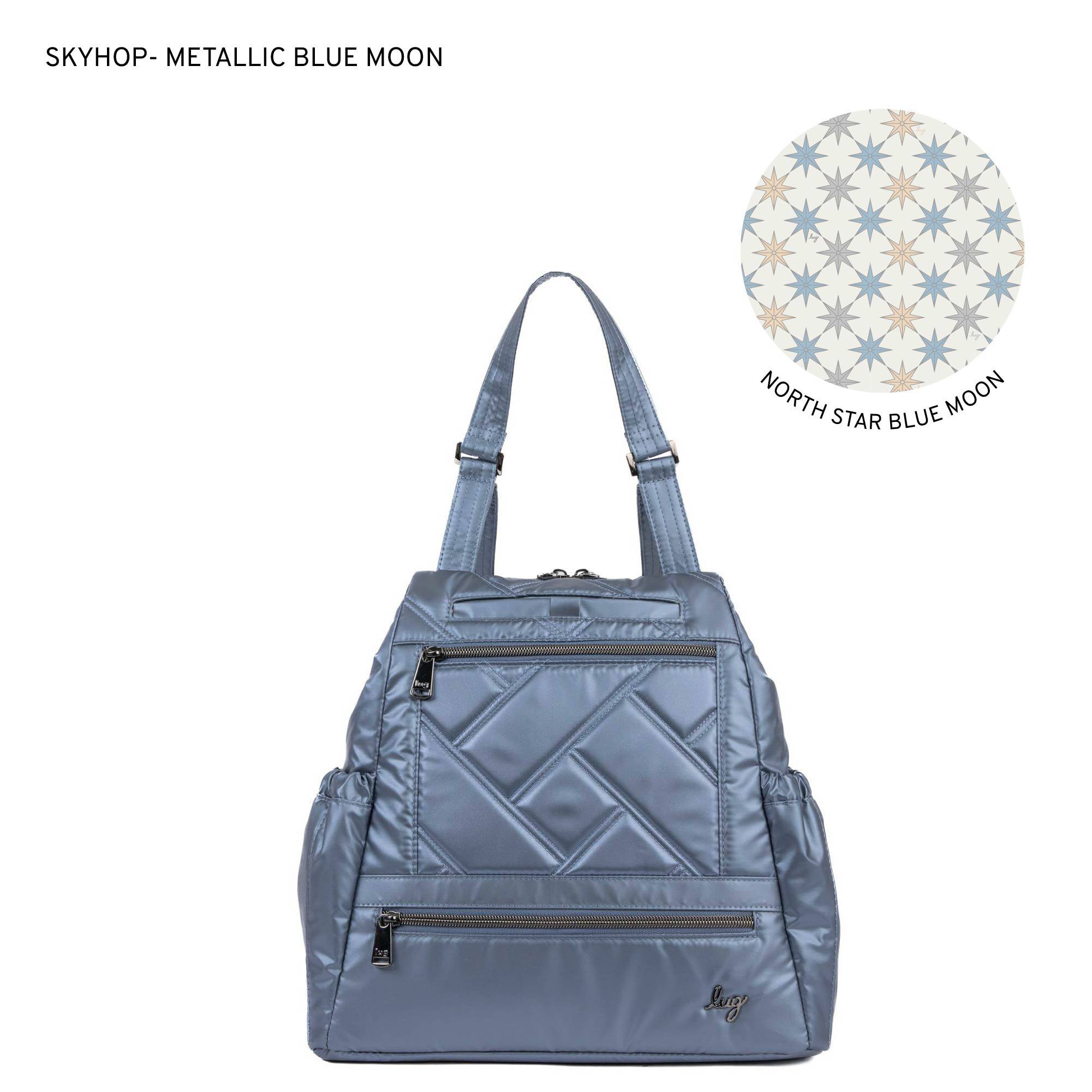 Skyhop Convertible Backpack - METALLIC BLUE MOON - 24205_Skyhop_MetallicBlueMoon_Angle_01