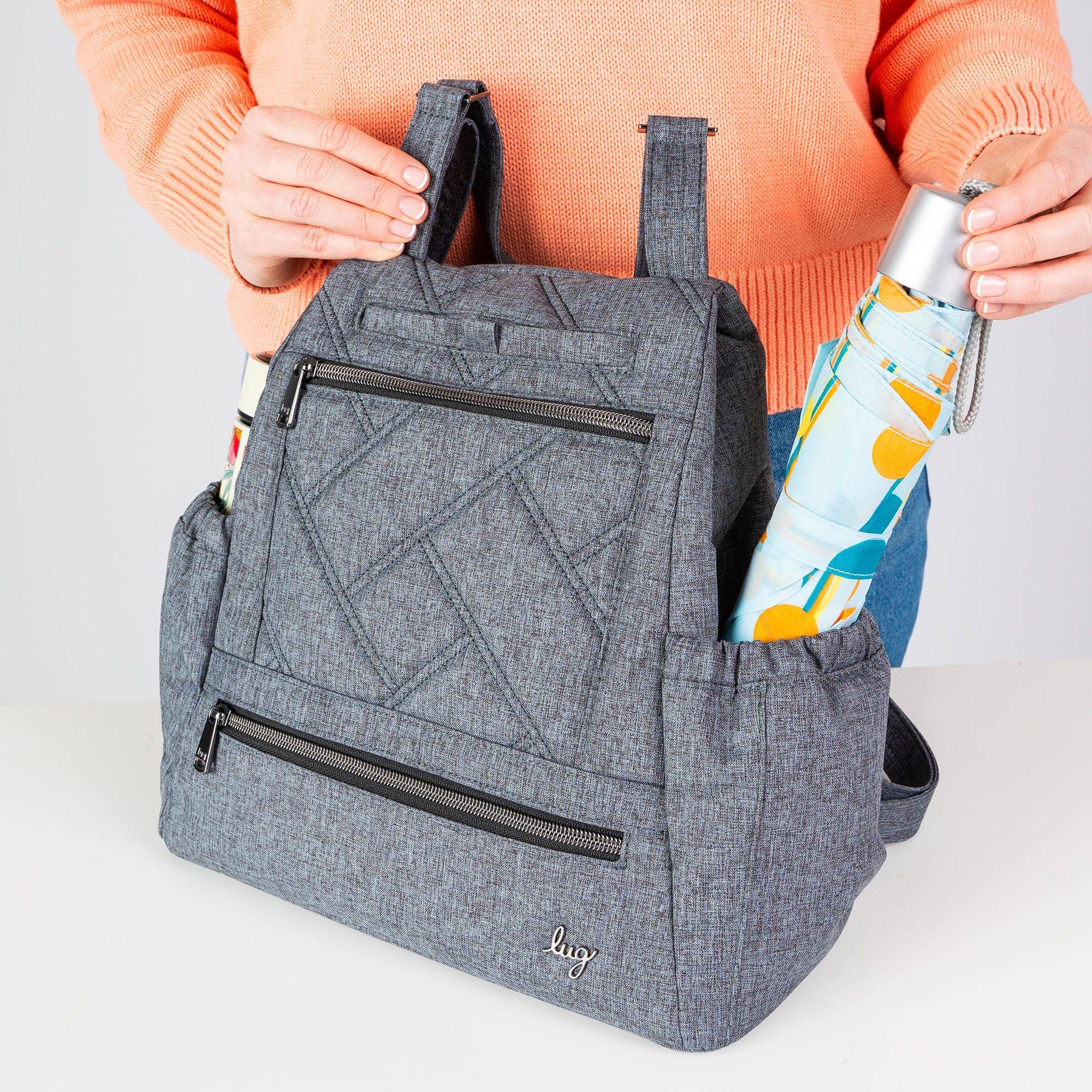 Skyhop Convertible Backpack - - 24206_Skyhop_HeatherGrey_Lifestyle_01