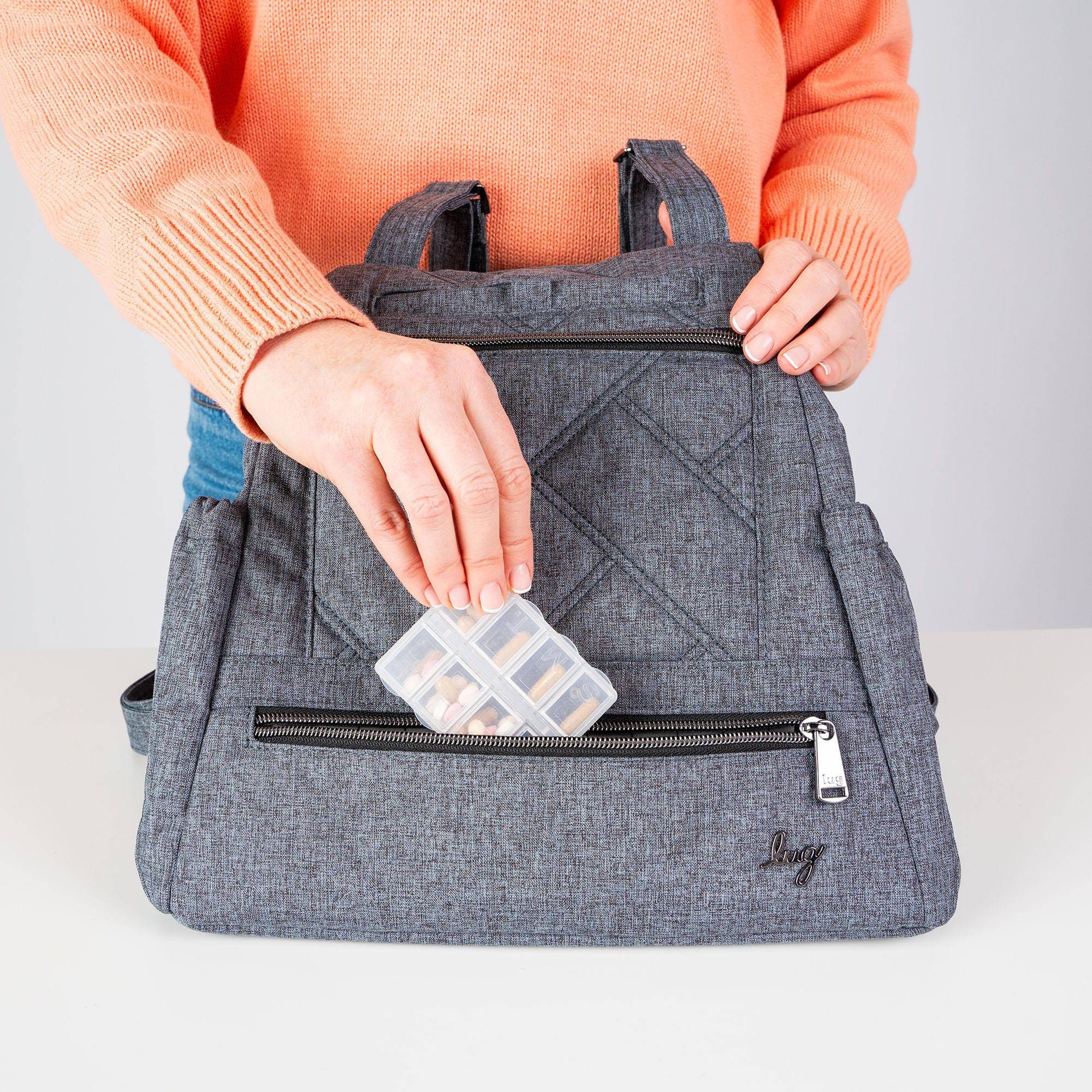 Skyhop Convertible Backpack - - 24206_Skyhop_HeatherGrey_Lifestyle_02