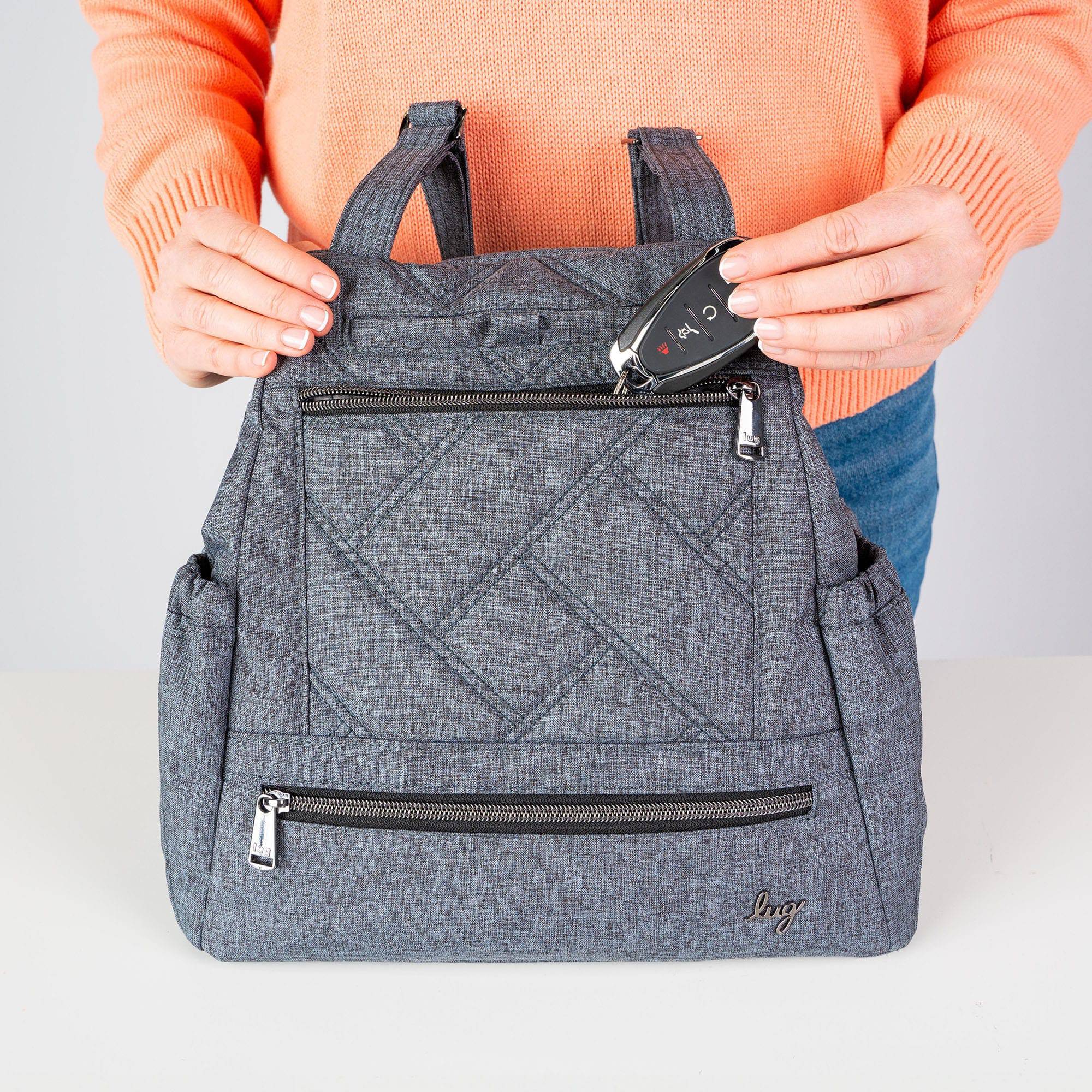 Skyhop Convertible Backpack - - 24206_Skyhop_HeatherGrey_Lifestyle_03