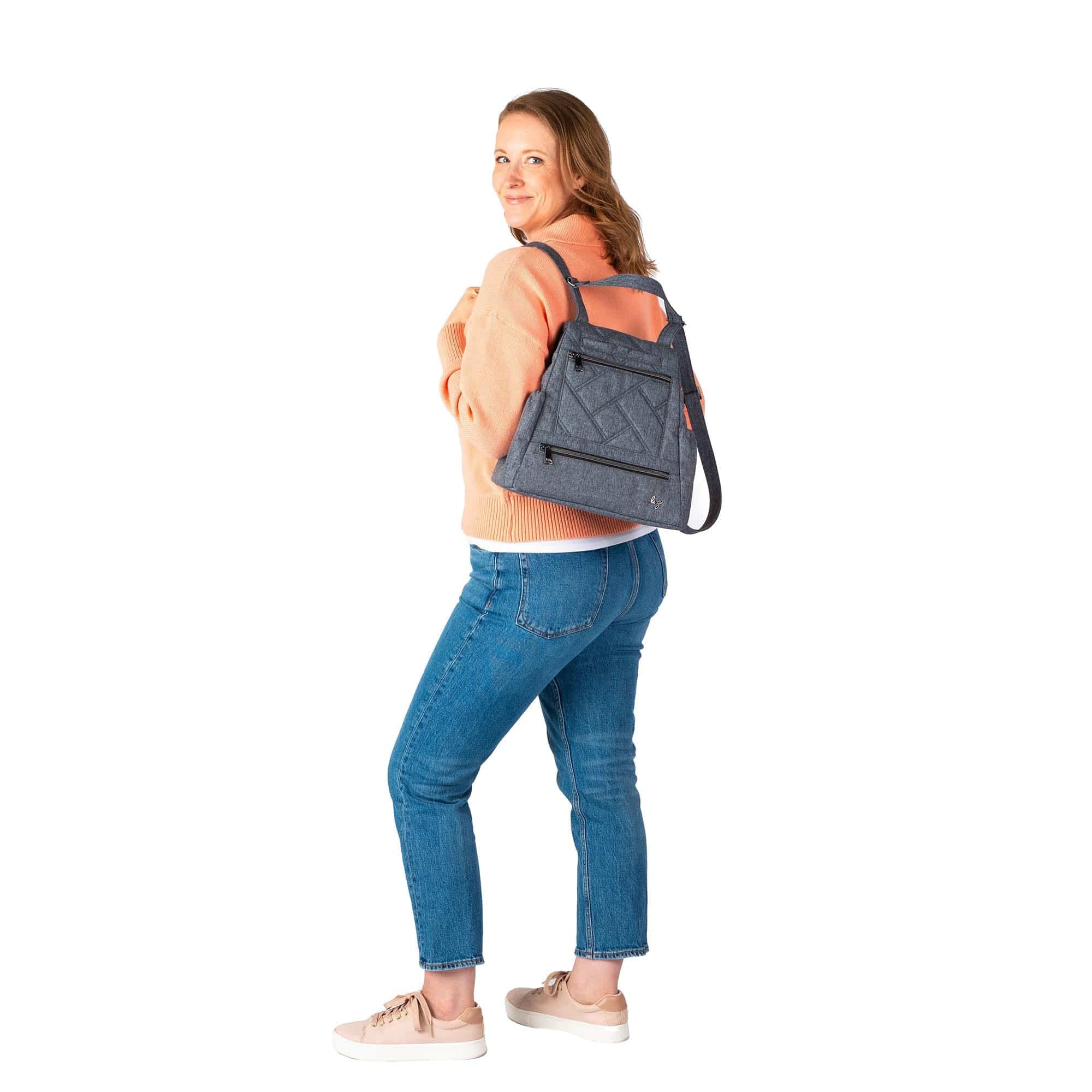 Skyhop Convertible Backpack - - 24206_Skyhop_HeatherGrey_Proportion_02