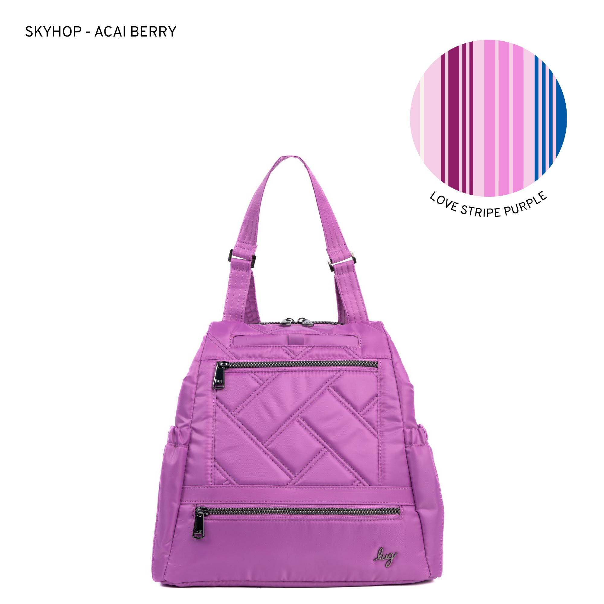 Skyhop Convertible Backpack - ACAI BERRY - 24209_Skyhop_AcaiBerry_Angle_01