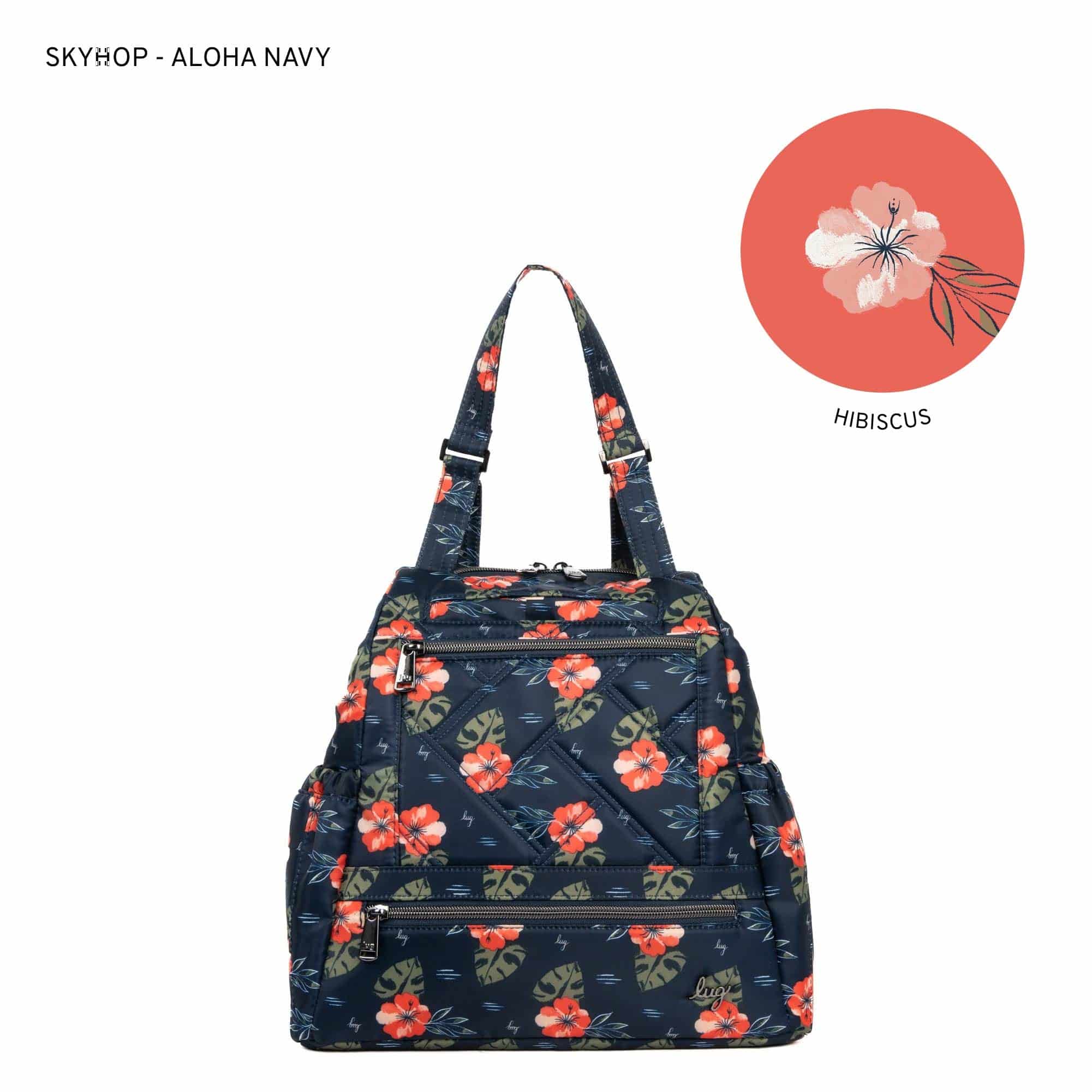 Skyhop Convertible Backpack - ALOHA NAVY - 24210_Skyhop_AlohaNavy_Angle_01