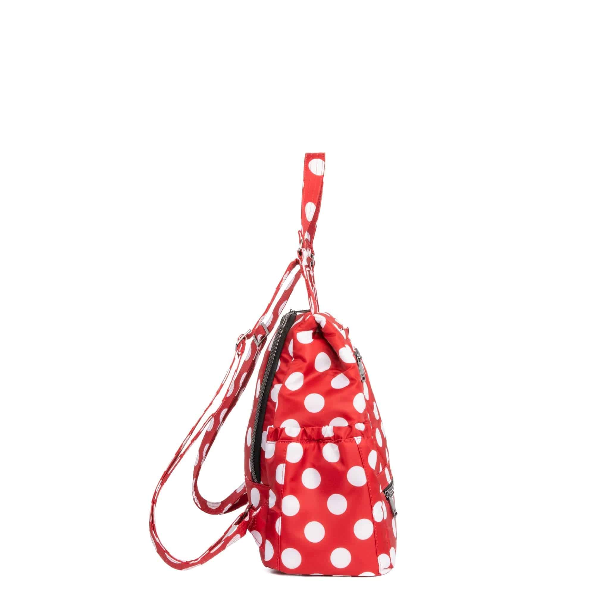 Skyhop Convertible Backpack - CRIMSON LARGE DOT - 24212_Skyhop_CrimsonLGDot_Angle_03