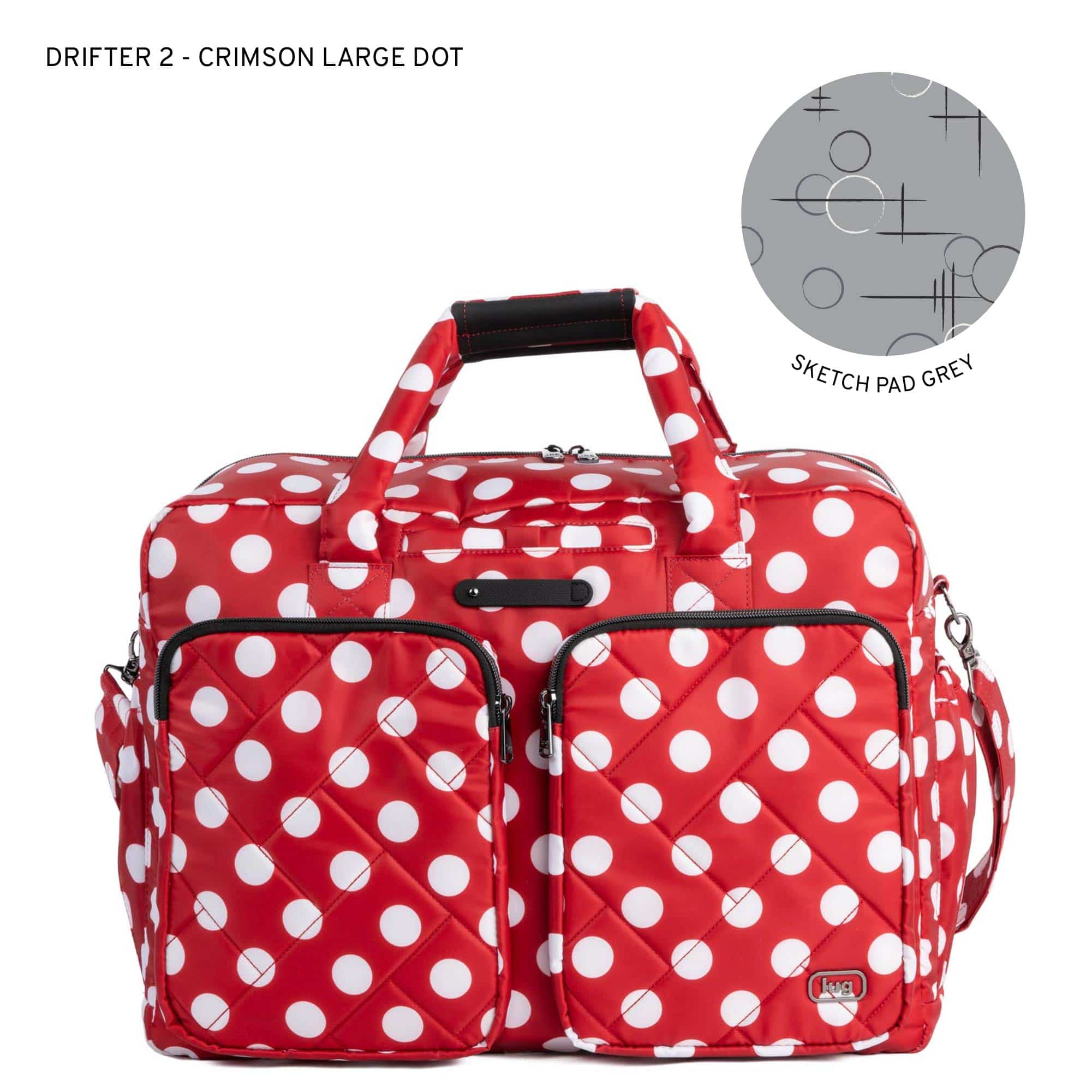 Drifter 2 Duffel Bag - CRIMSON LARGE DOT - 24220_Drifter2_CrimsonLGDot_Angle_01