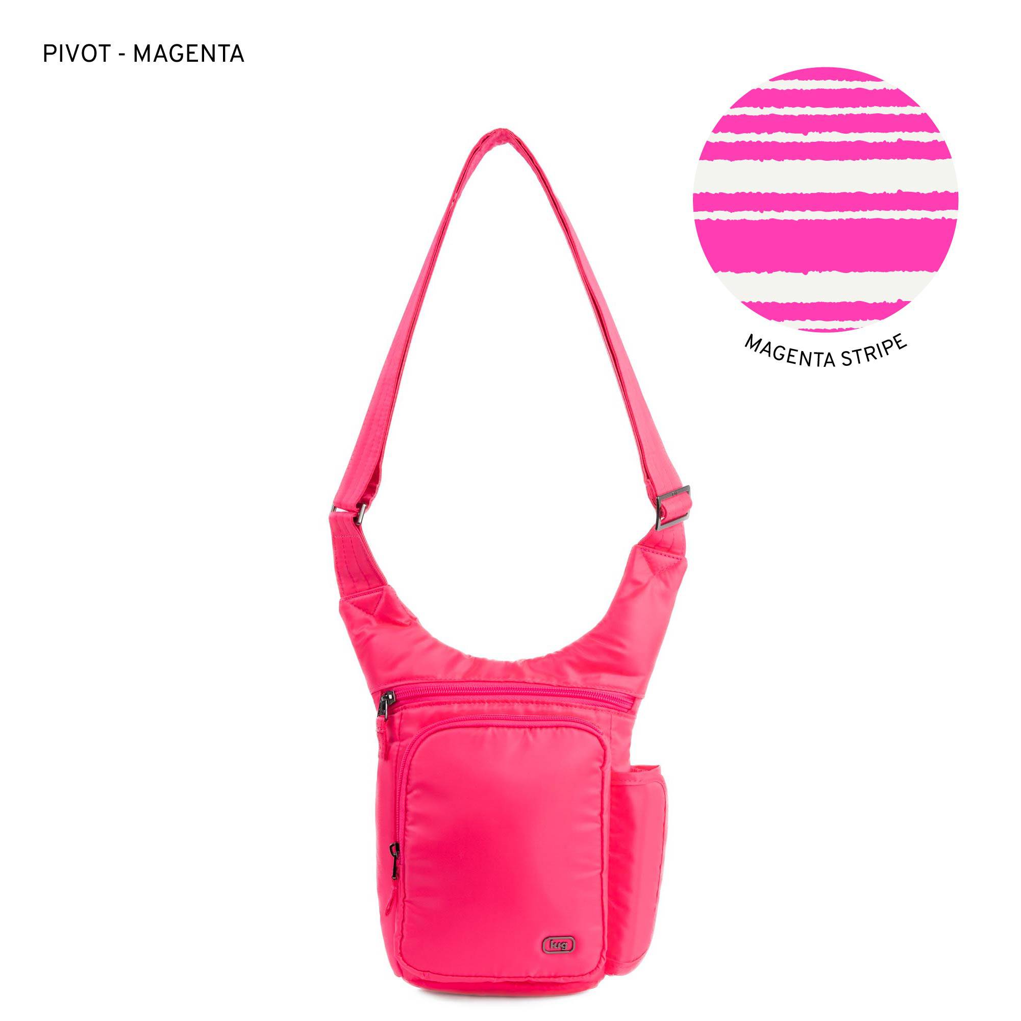 Pivot Crossbody Bag - MAGENTA - 24222_Pivot_Magenta_Angle_01