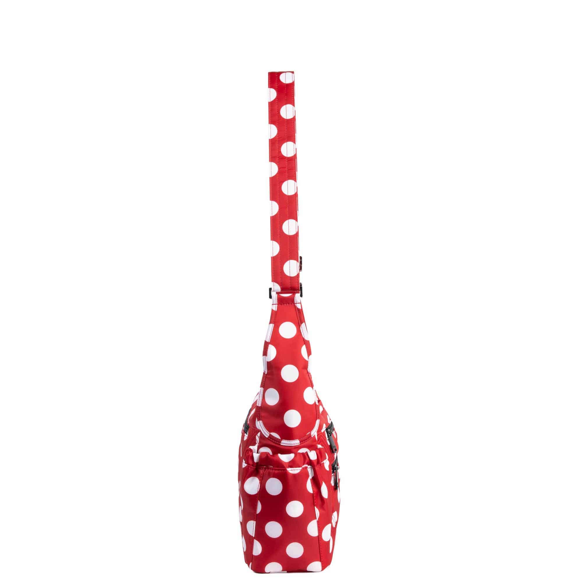 Legacy Collection Camper Crossbody Bag - CRIMSON LARGE DOT - 24236_LegacyCamper_CrimsonLGDot_Angle_03