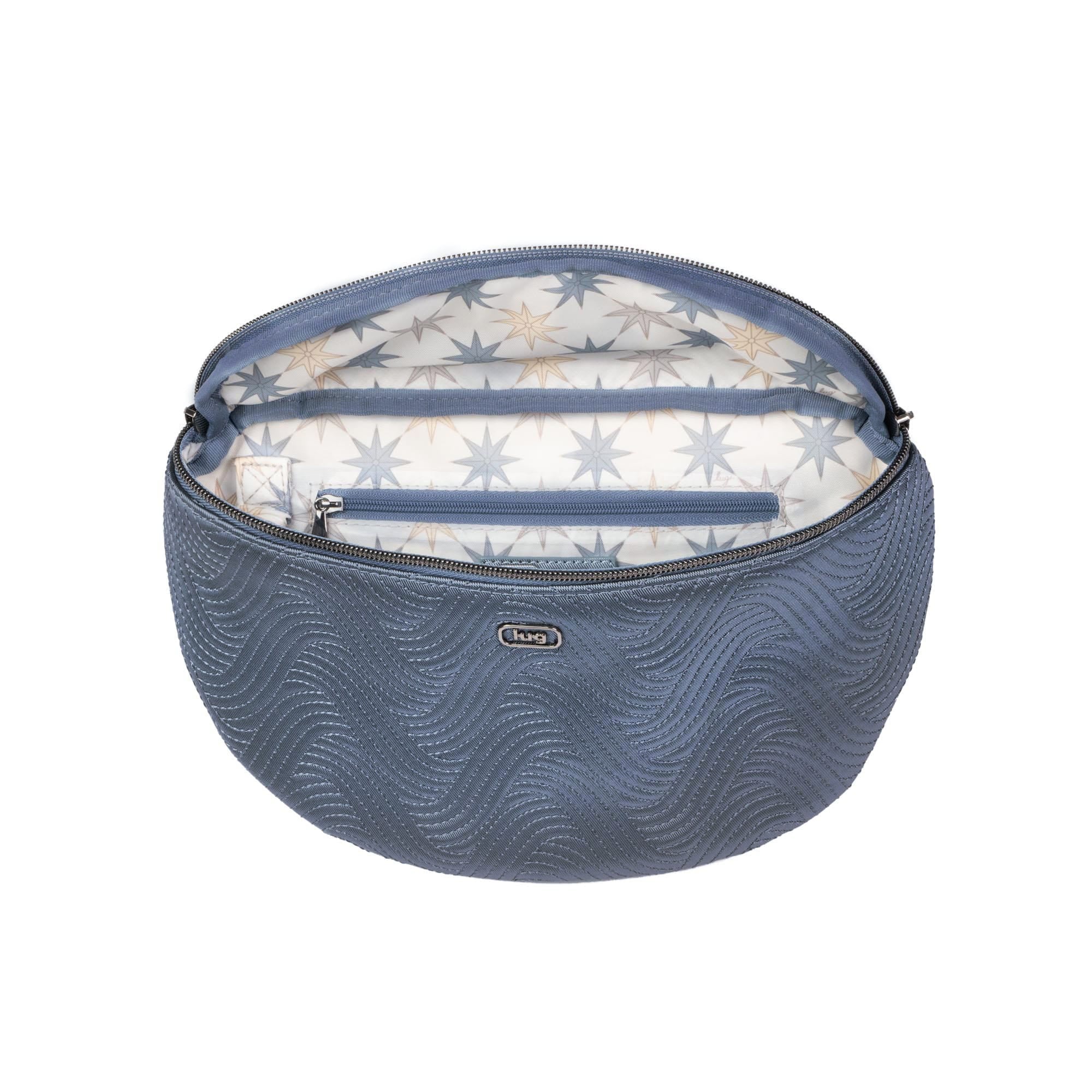 Tumble Satin Luxe VL Belt Bag - METALLIC BLUE MOON - 24248_TumbleSatinLuxe_MetallicBlueMoon_Angle_04