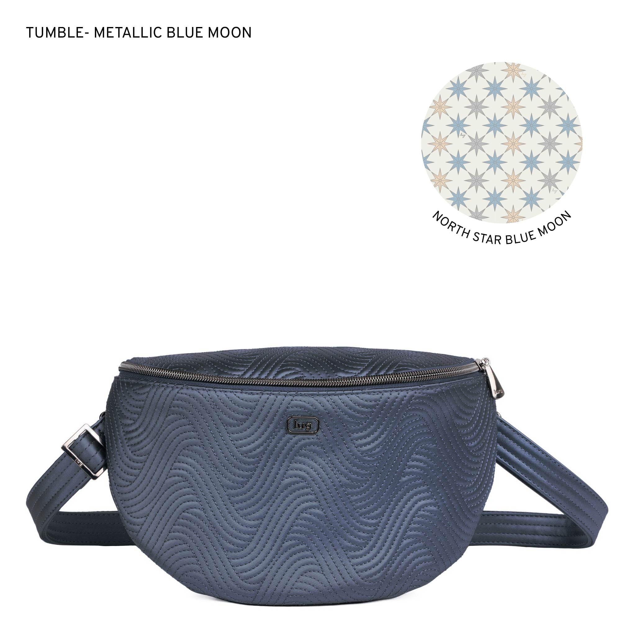 Tumble Satin Luxe VL Belt Bag - METALLIC BLUE MOON - 24248_TumbleSatinLuxe_MetallicBlueMoon_Angle_Swatch01_083f23b6-d86d-485f-8580-59dbf6ff896c