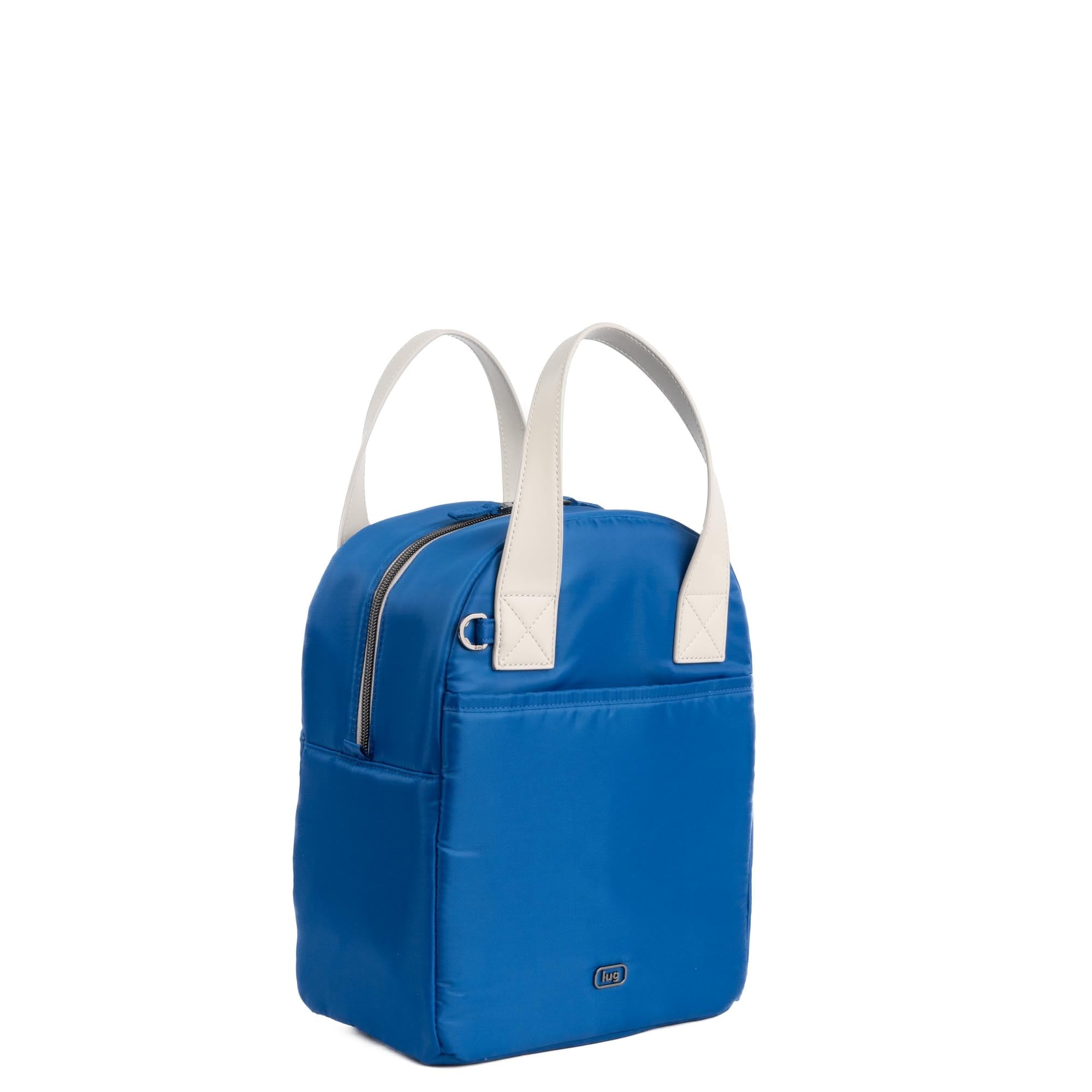 Merengue Insulated Lunch Tote Bag - AZURE BLUE PEBBLE ACCENT - 24251_Merengue_AzureBlue_Angle_02