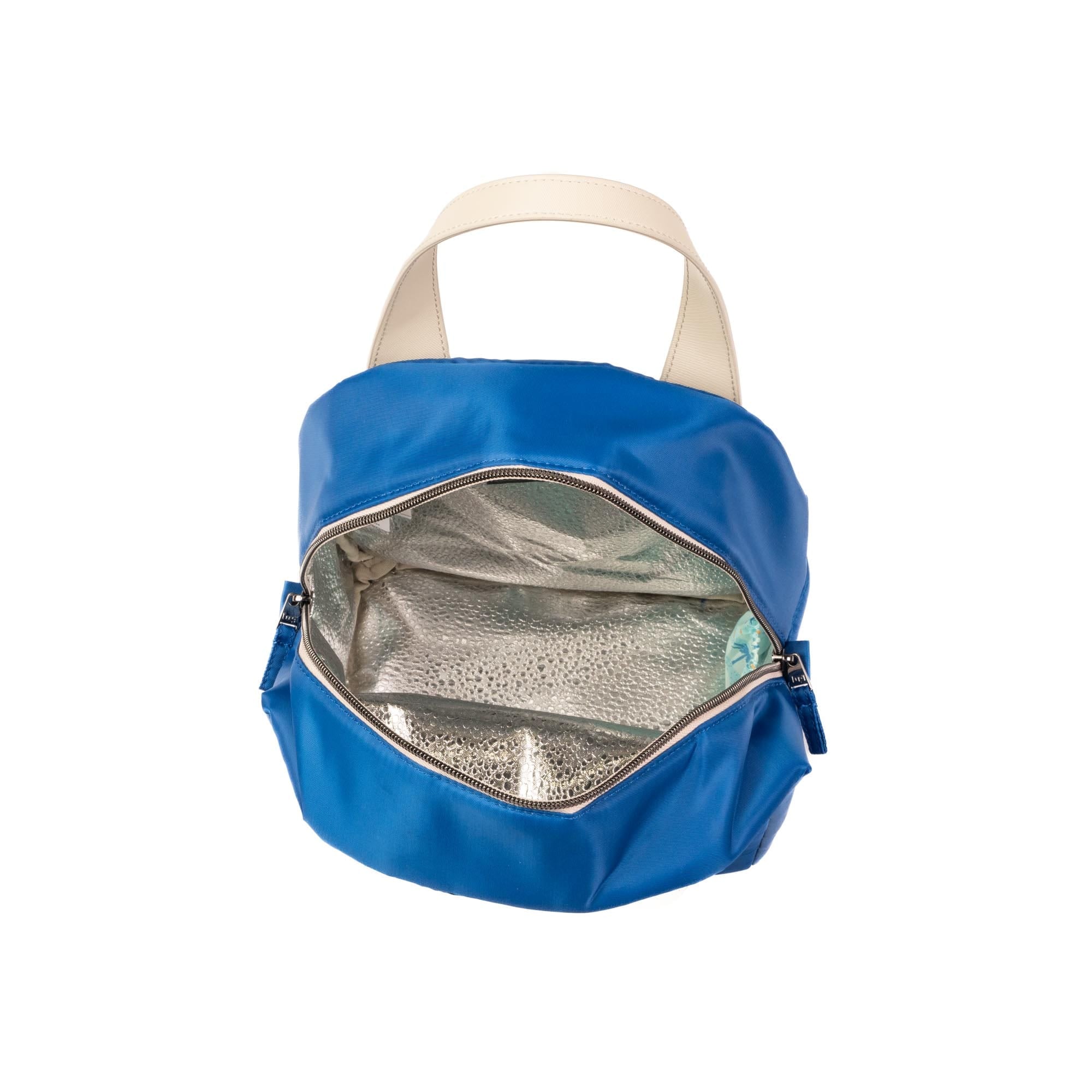 Merengue Insulated Lunch Tote Bag - AZURE BLUE PEBBLE ACCENT - 24251_Merengue_AzureBlue_Angle_05