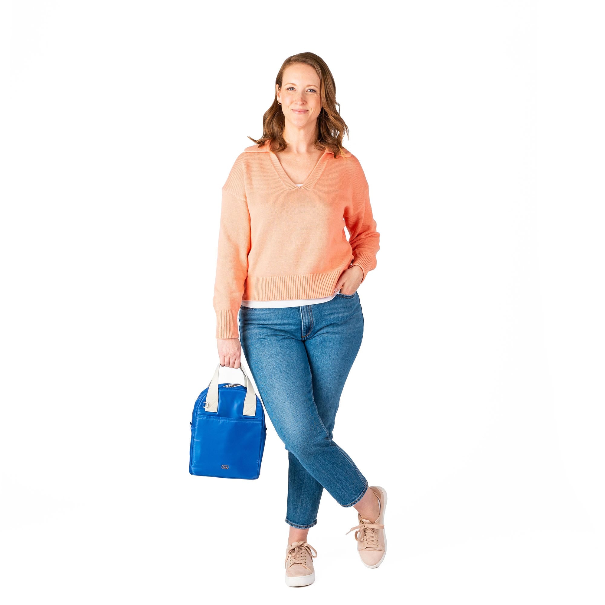 Merengue Insulated Lunch Tote Bag - - 24251_Merengue_AzureBlue_Proportion_02