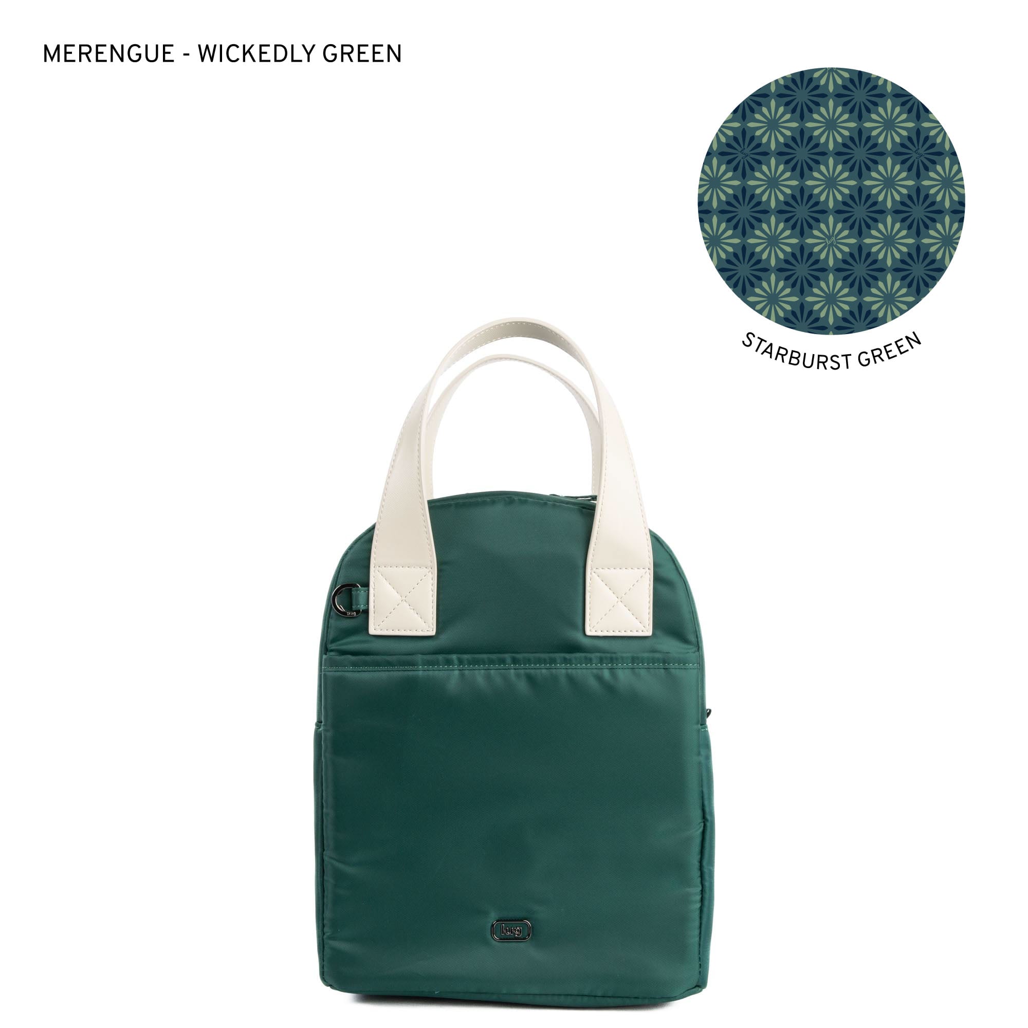 Merengue Insulated Lunch Tote Bag - WICKEDLY GREEN PEBBLE ACCENT - 24252_Merengue_WickedlyGreen_Angle_01_c77d595c-1929-4baf-830f-cbebcf035487