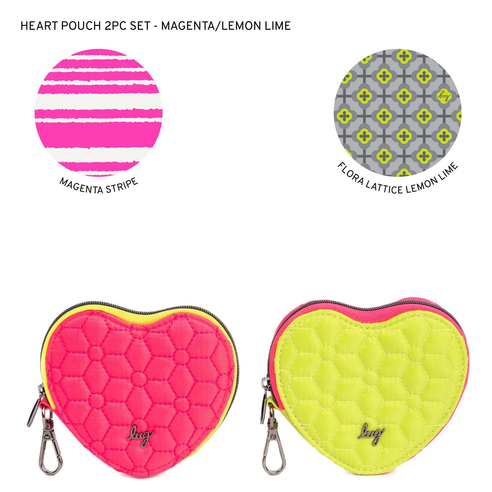 Heart Pouch 2pc Set - Two-Tone - LEMON LIME MAGENTA - 24294_HeartPouches2PCS_Magenta_LemonLime_Angle_01_775b15ed-0a9f-43aa-9ae6-3f3faaee8d52