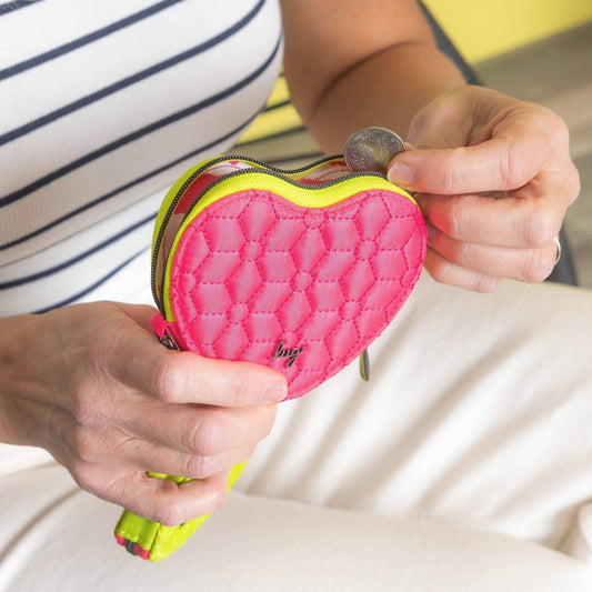 Heart Pouch 2pc Set - Two-Tone - - 24294_HeartPouches2PCS_Magenta_LemonLime_Lifestyle_02