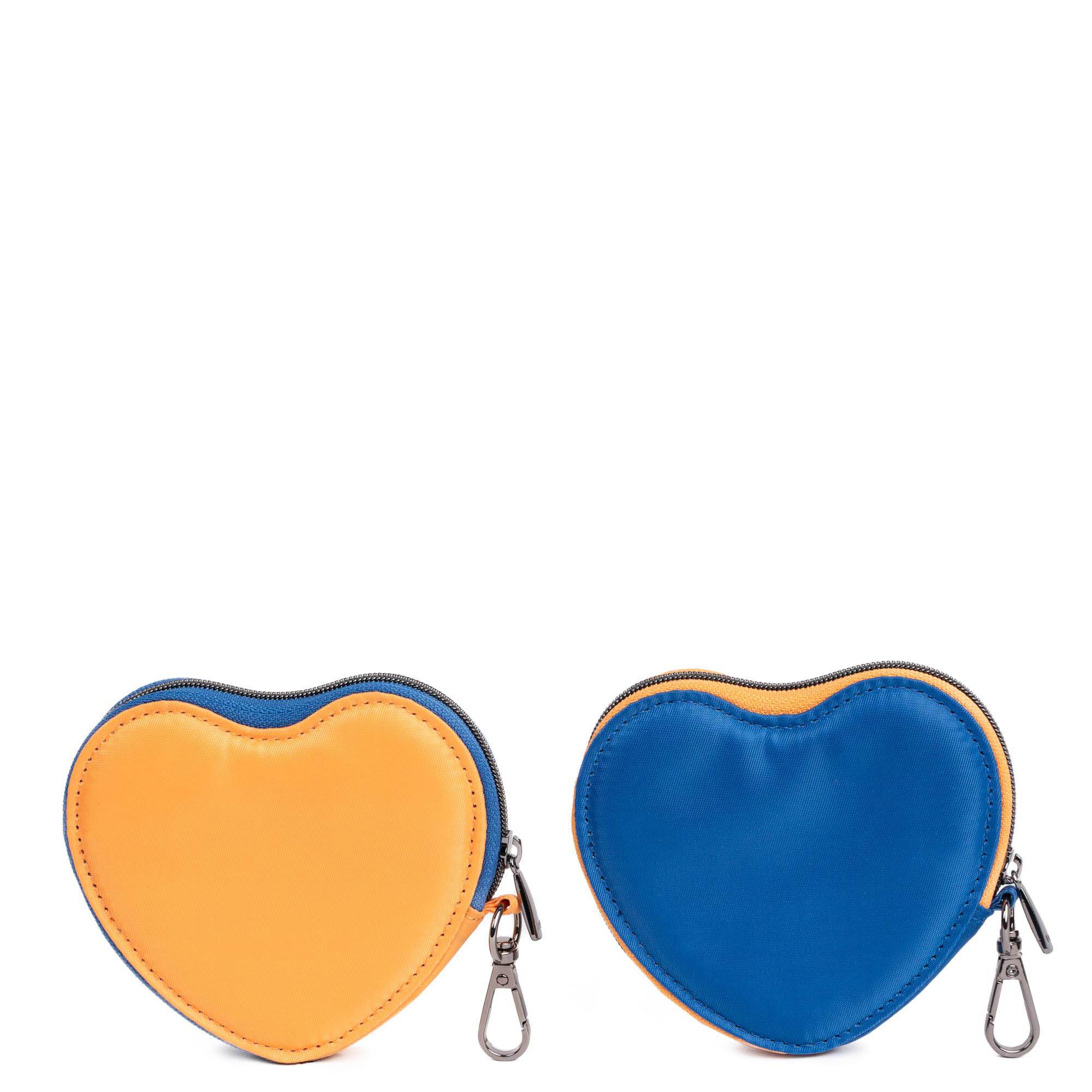 Heart Pouch 2pc Set - Two-Tone - AZURE BLUE PEACH SORBET - 24295_HeartPouches2PCS_PeachSorbet_AzureBlue_Angle_02_d85f53e3-49a6-4aec-b8de-f351cc998bd9