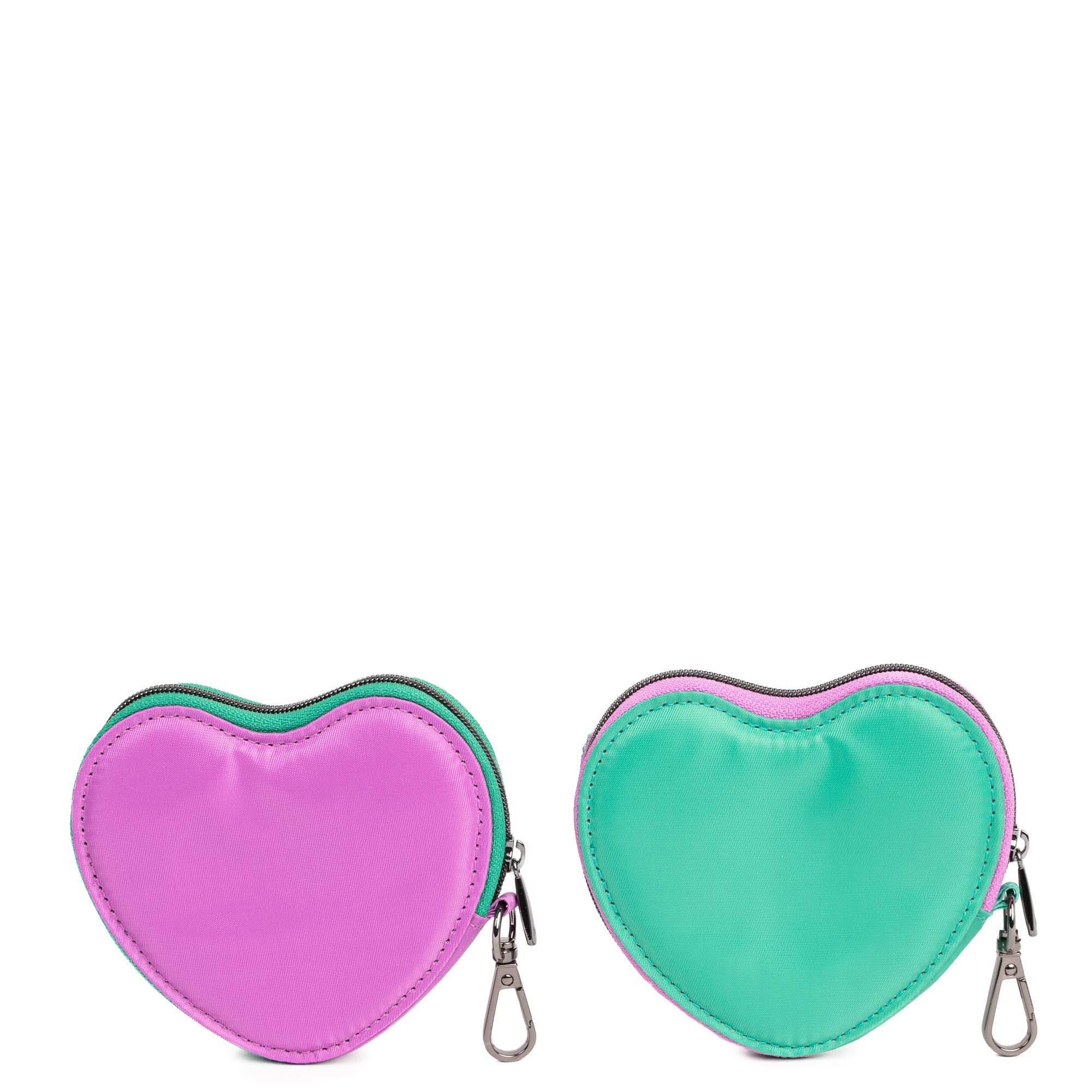 Heart Pouch 2pc Set - Two-Tone - OASIS TEAL ACAI BERRY - 24296_HeartPouches2PCS_AcaiBerry_OasisTeal_Angle_02_15d31cfa-71ca-426a-b829-976672e2353d