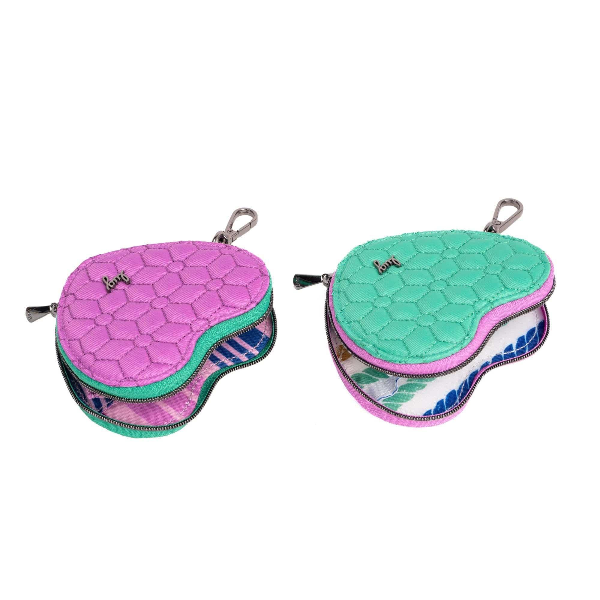 Heart Pouch 2pc Set - Two-Tone - OASIS TEAL ACAI BERRY - 24296_HeartPouches2PCS_AcaiBerry_OasisTeal_Angle_03_dd3a398c-16b3-4d35-b419-a95d55148f04