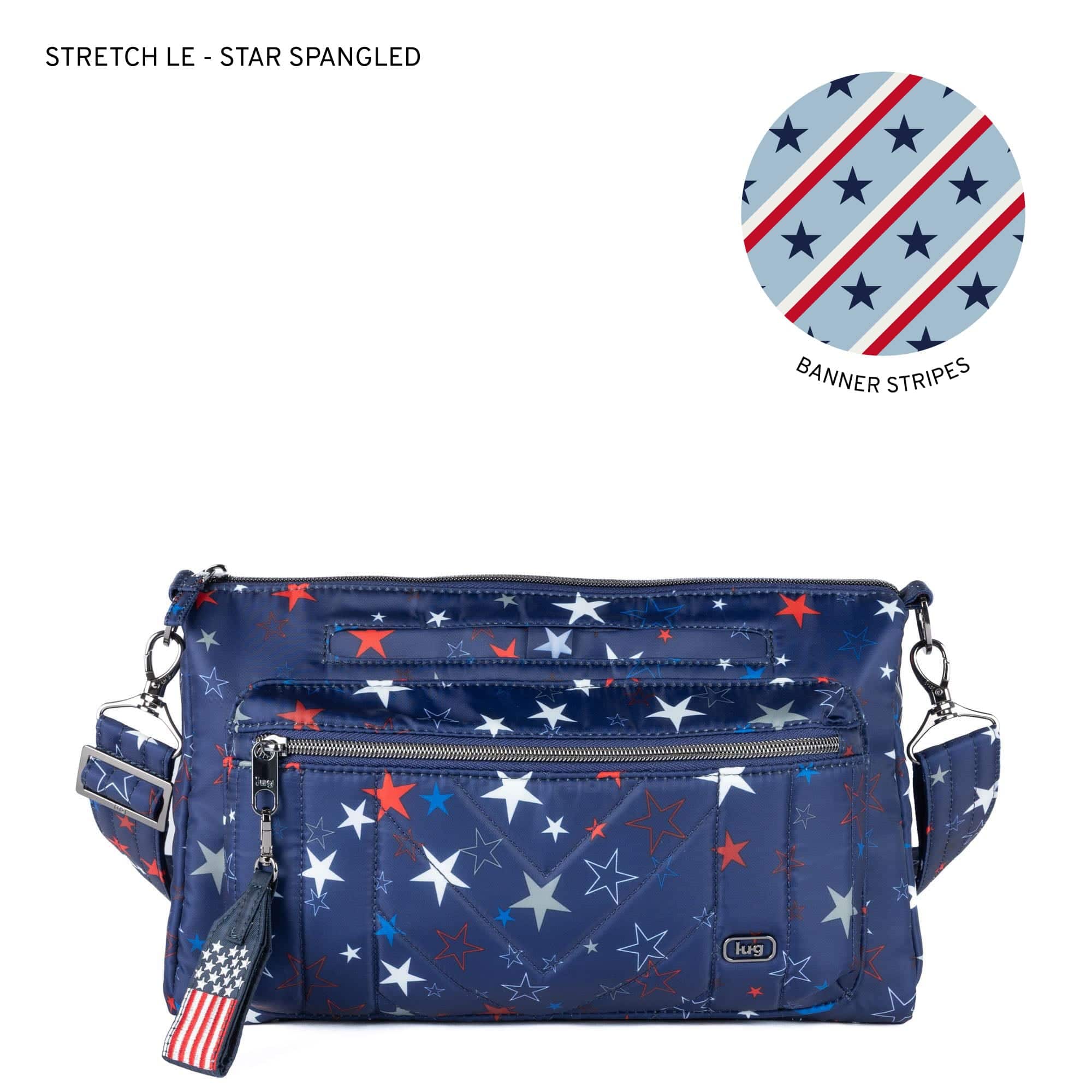 Stretch LE Crossbody Bag - Patriotic - STAR SPANGLED - 24318_StretchLE_StarSpangled_Angle_01