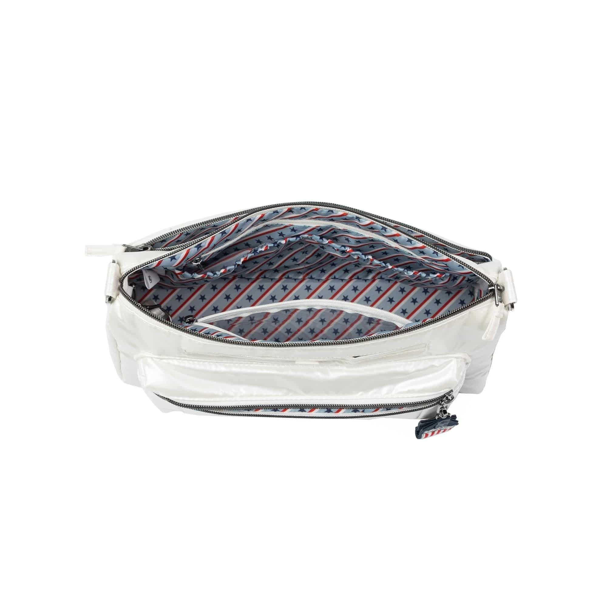 Stretch LE Crossbody Bag - Patriotic - METALLIC DIAMOND - 24319_StretchLE_MetallicDiamond_Angle_05