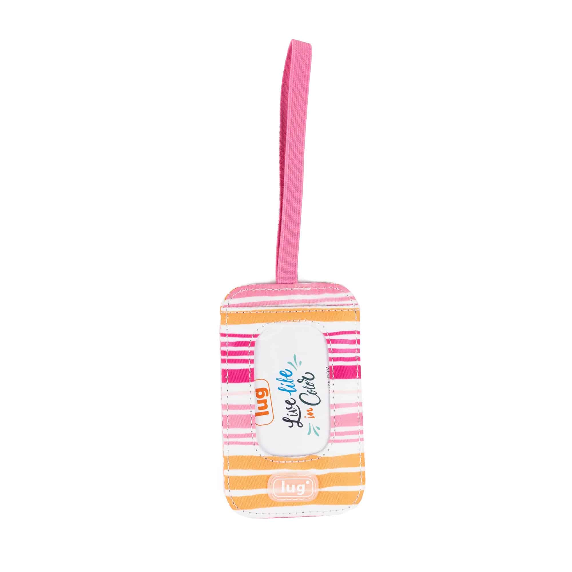 Baggage Claim Strap & Luggage Tag Set - LOVE WAVES PINK - 24333_BaggageClaimLuggageTag_LoveWavesPink_Angle_03
