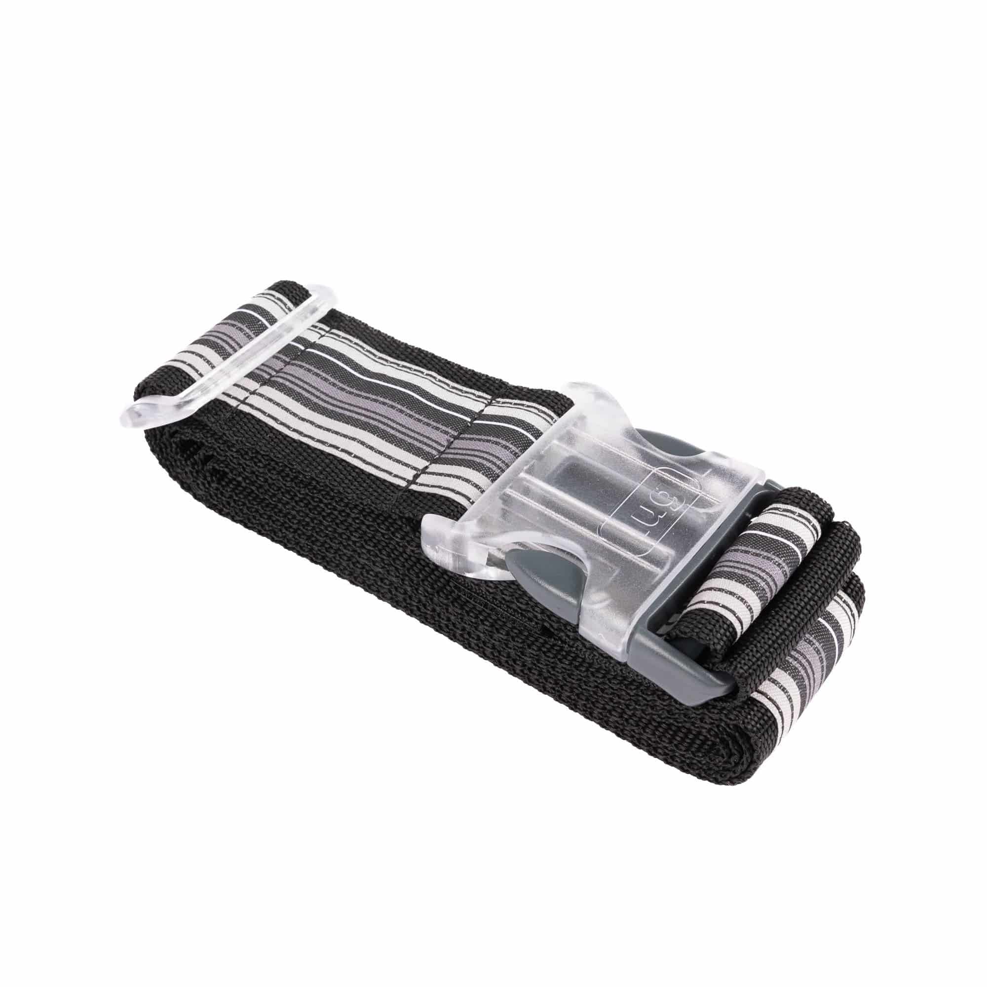 Baggage Claim Strap & Luggage Tag Set - LOVE STRIPE BLACK - 24335_BaggageClaimLuggageTag_LovestripeBlack_Angle_01