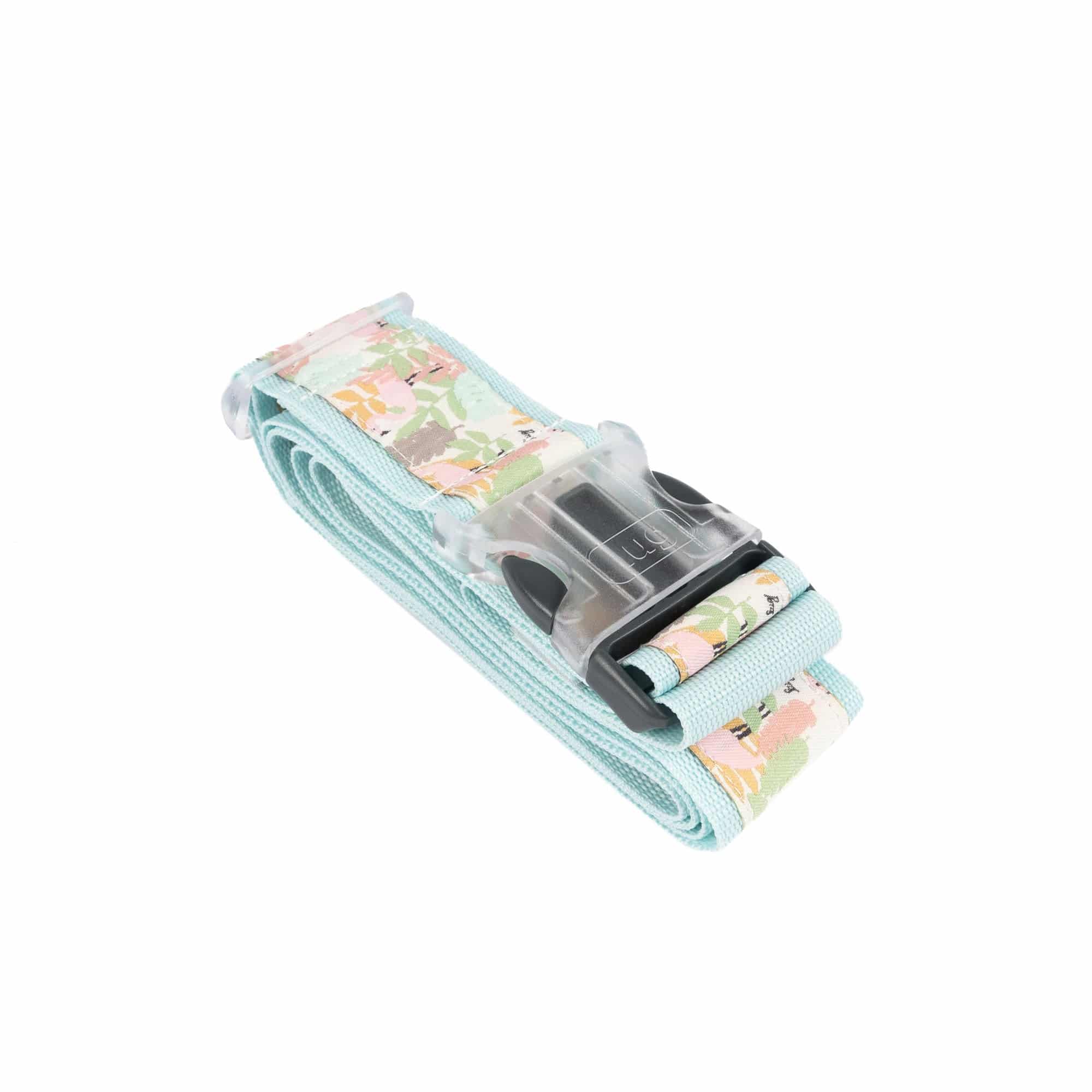 Baggage Claim Strap & Luggage Tag Set - FLAMINGO FOLIAGE - 24336_BaggageClaimLuggageTag_FlamingoFoliage_Angle_01