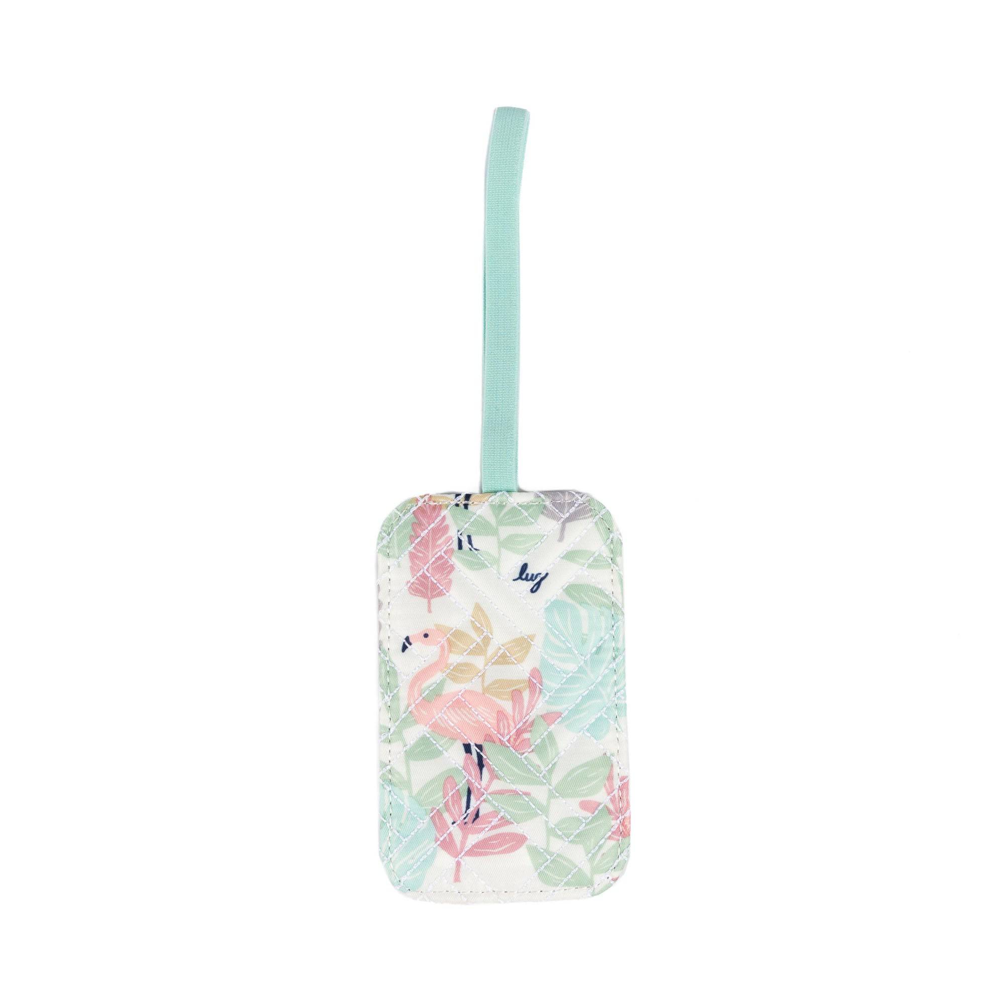 Baggage Claim Strap & Luggage Tag Set - FLAMINGO FOLIAGE - 24336_BaggageClaimLuggageTag_FlamingoFoliage_Angle_02