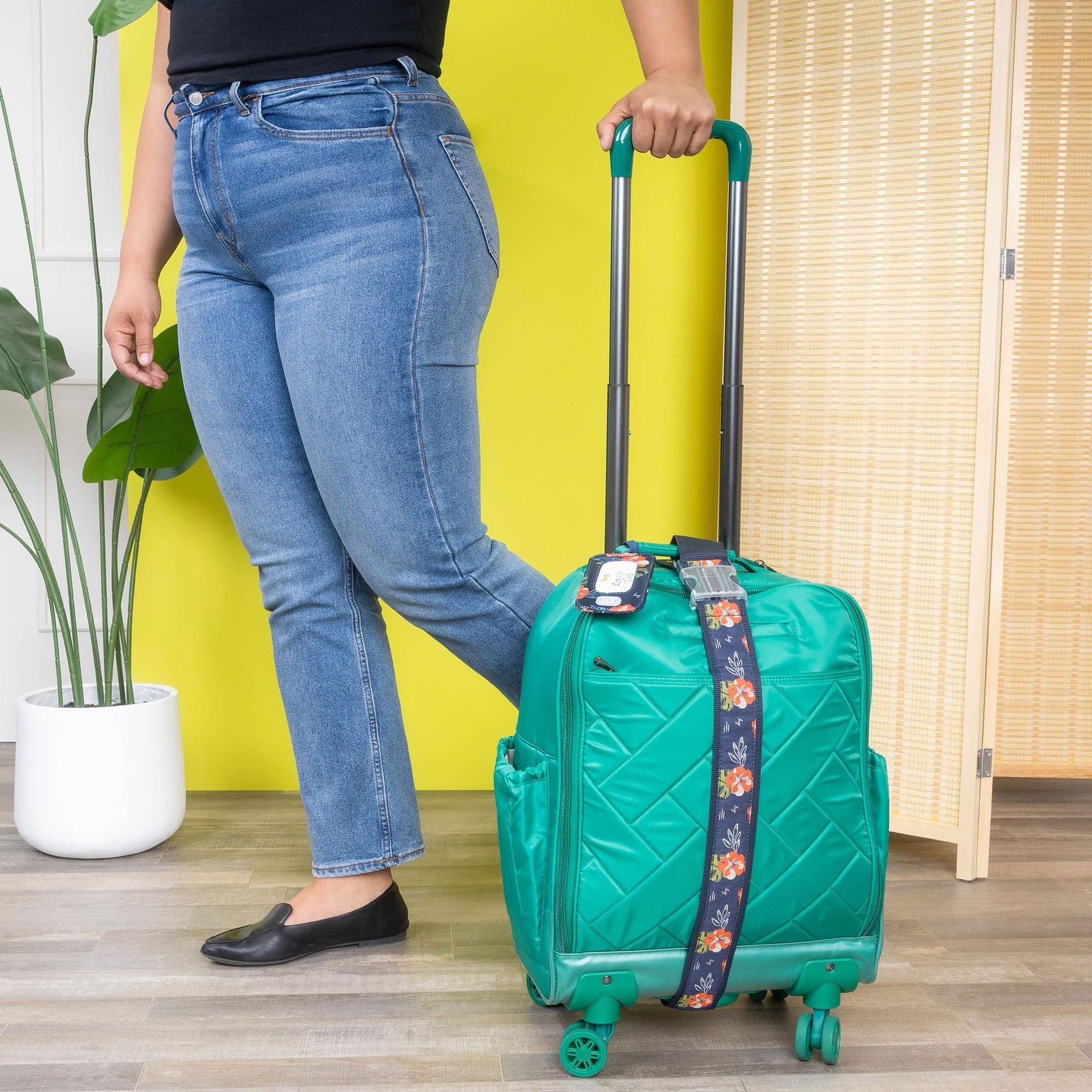 Baggage Claim Strap & Luggage Tag Set - - 24337_BaggageClaimLuggageTag_AlohaNavy_Hover