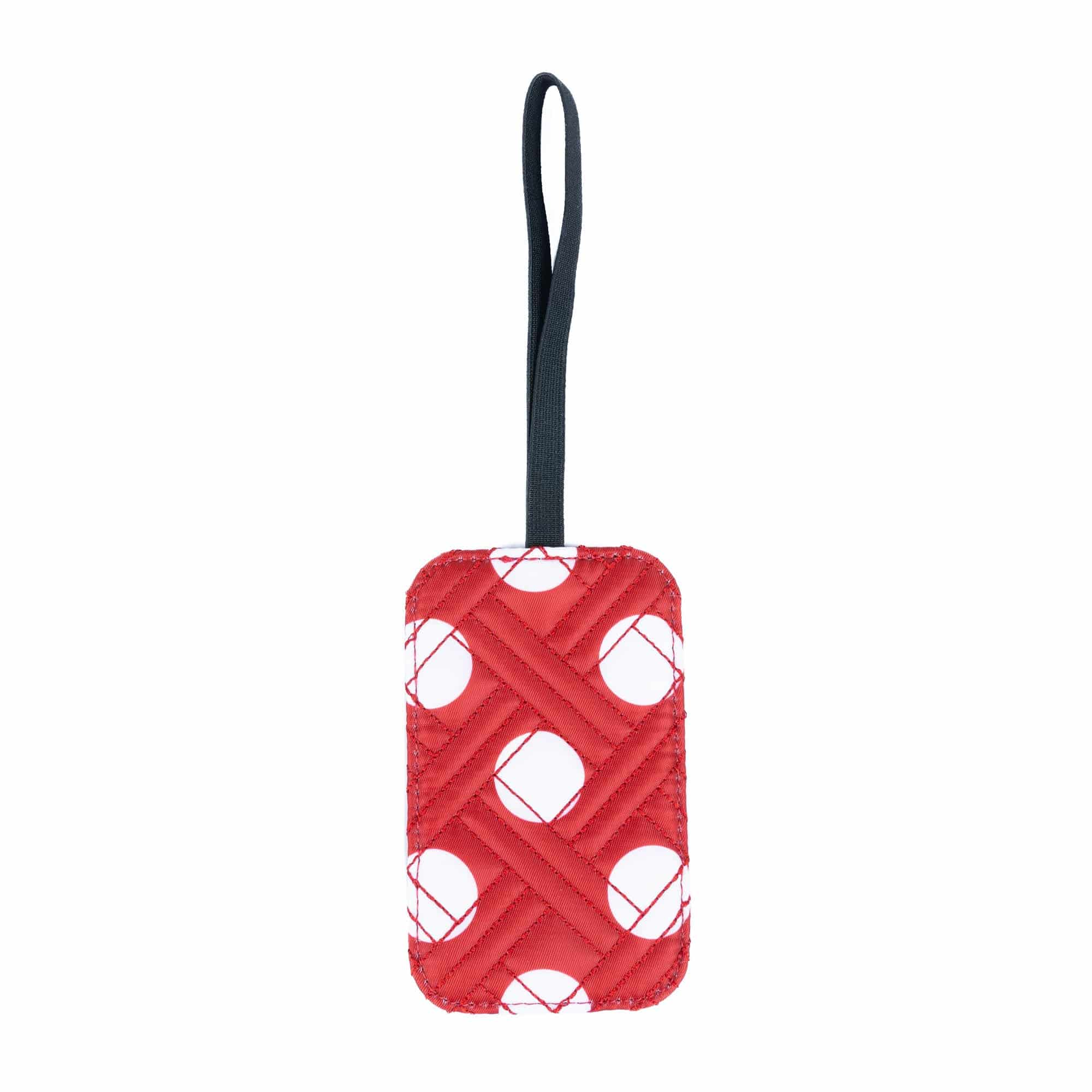 Baggage Claim Strap & Luggage Tag Set - CRIMSON LARGE DOT - 24338_BaggageClaimLuggageTag_CrimsonLGDot_Angle_02
