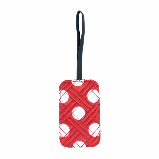 Baggage Claim Strap & Luggage Tag Set - CRIMSON LARGE DOT - 24338_BaggageClaimLuggageTag_CrimsonLGDot_Angle_02