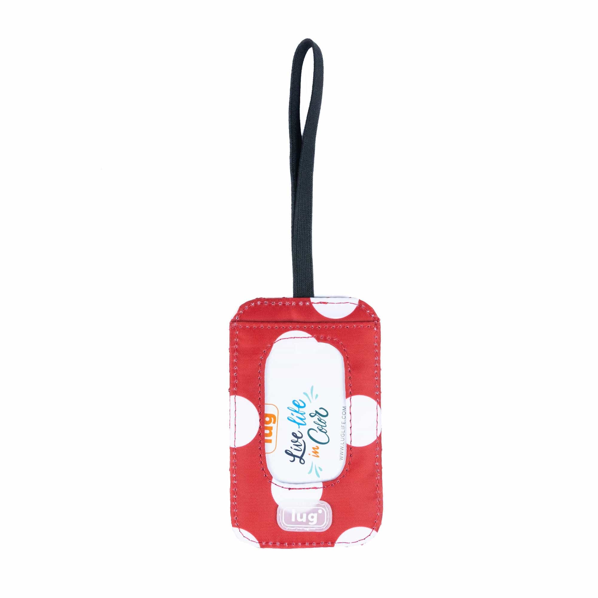 Baggage Claim Strap & Luggage Tag Set - CRIMSON LARGE DOT - 24338_BaggageClaimLuggageTag_CrimsonLGDot_Angle_03