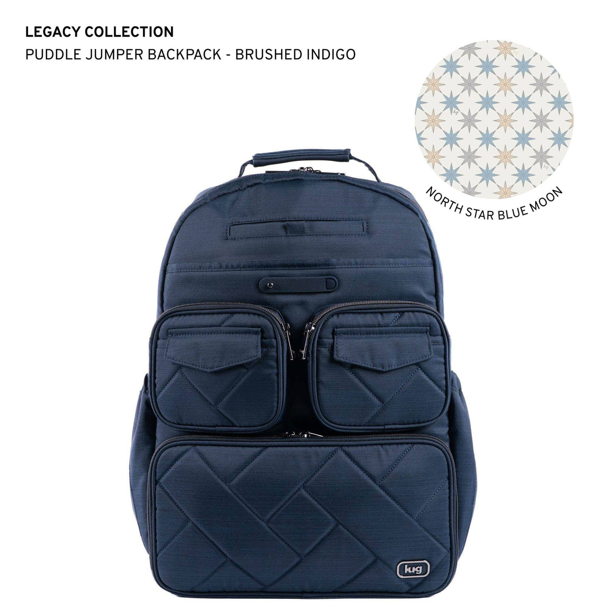 Legacy Collection Puddle Jumper Backpack - BRUSHED INDIGO - 24349_LegacyPuddleJumperBackpack_BrushedIndigo_Angle_01